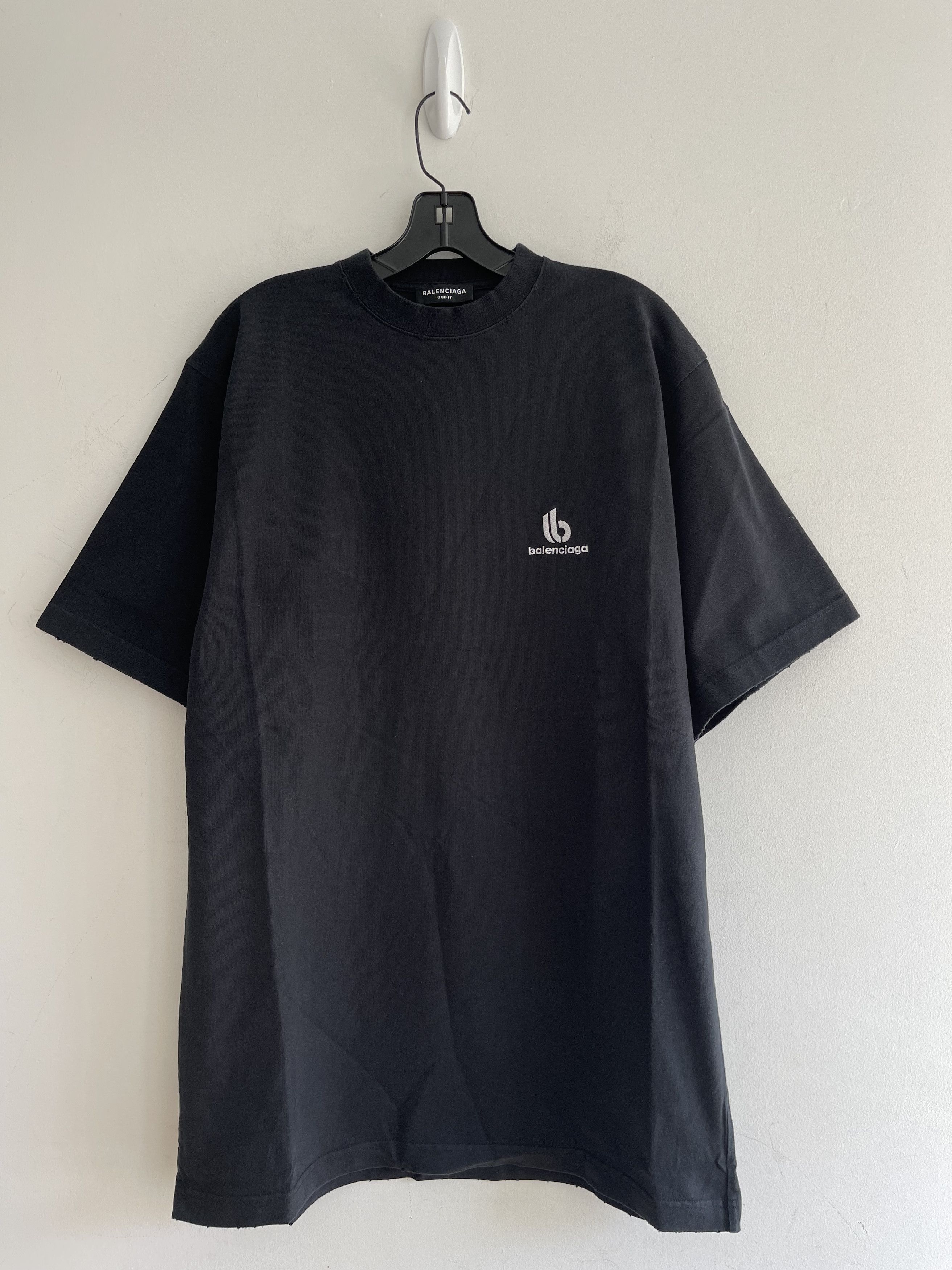 Balenciaga New Double B Embroidered Logo Tee (2) | Grailed
