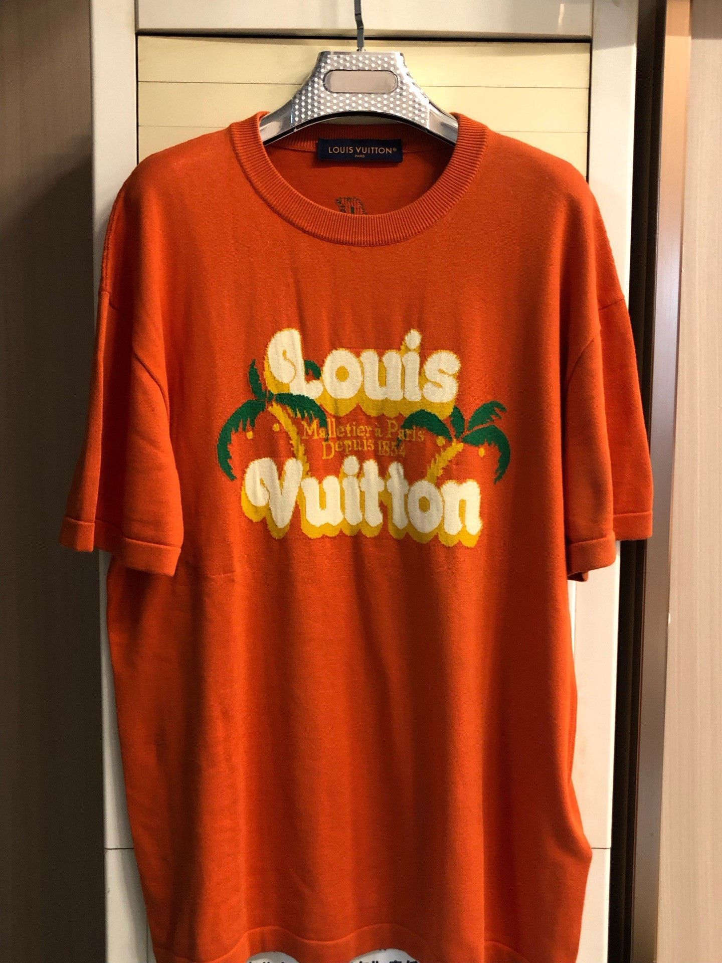 Louis Vuitton Louis Vuitton Orange Coconut Tree Knit Top Size US M / EU 48-50 / 2 - 1 Thumbnail