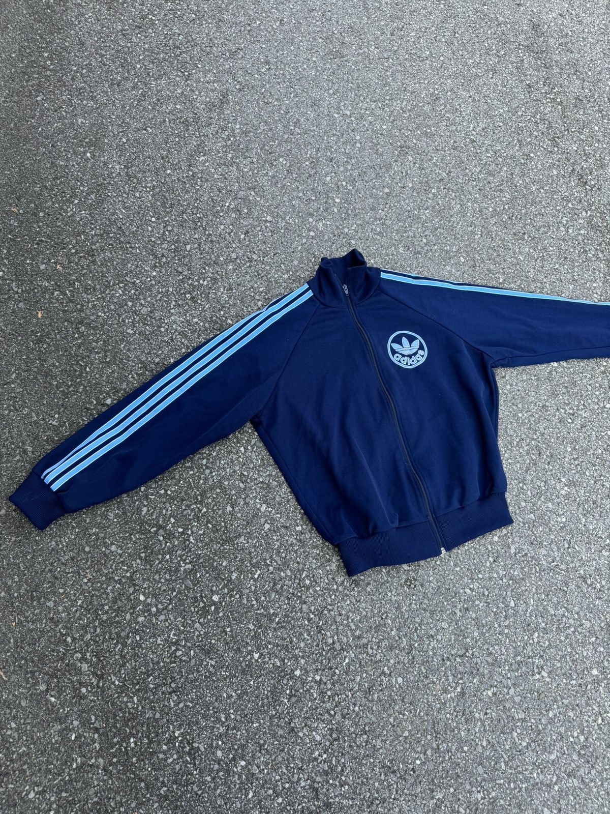Adidas × Vintage Adidas 90s zip track logo vintage 3 stripes rap skate boxy Size US M / EU 48-50 / 2 - 5 Thumbnail