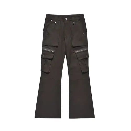 VIBE Street Y2K Zip Pocket Work Micro Flare Casual Pants Size US 32 / EU 48 - 6 Thumbnail