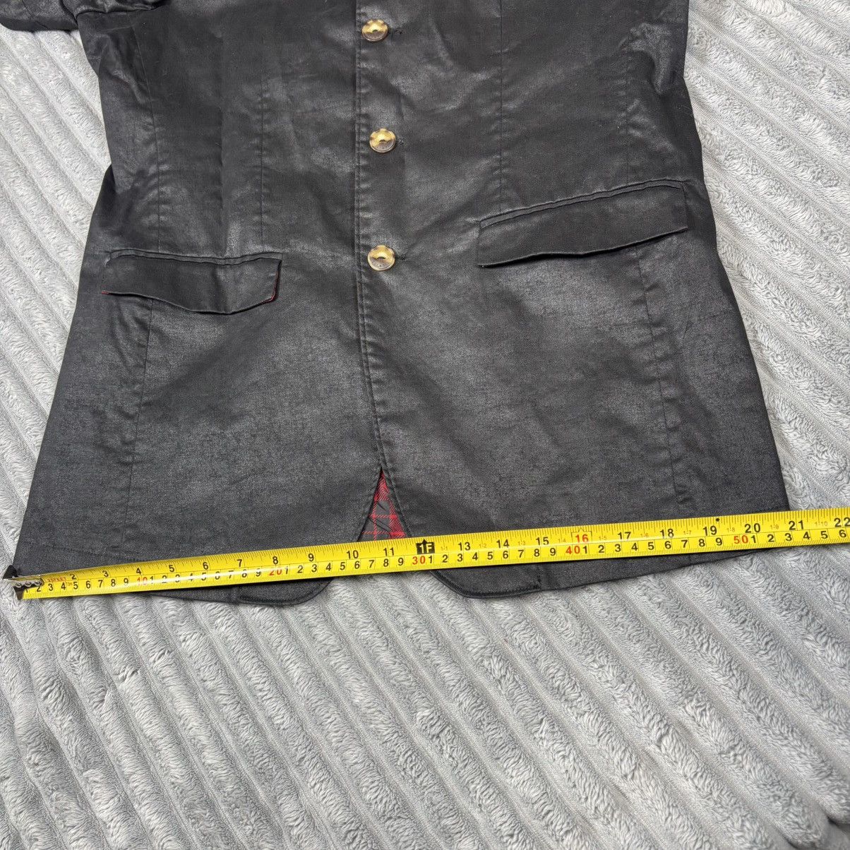 Marc Ecko Marc Eko Cut & Sew Medium Sheen Band Collar Blazer Jacket Size 38R - 11 Thumbnail