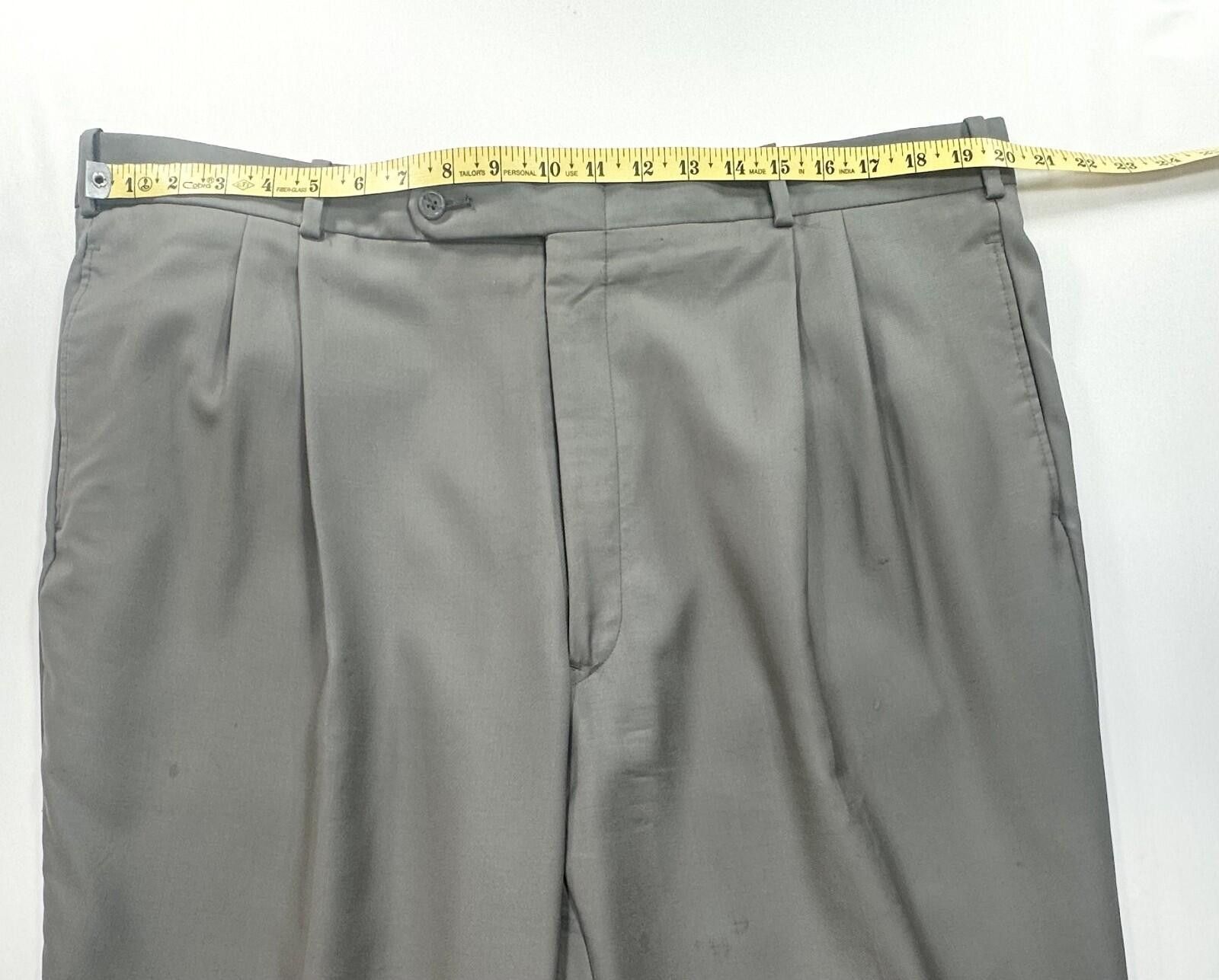 Tom James Tom James Royal Classic Pleated Dress Pants Brown Men 40/28 Size US 40 / EU 56 - 3 Thumbnail