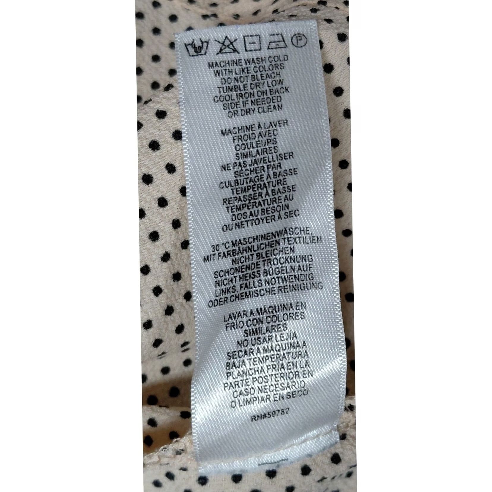 Adrianna Papell ADRIANNA PAPELL Polka Dot Blouse Beige Women Knit Short Sleeve Size 1X Size XL / US 12-14 / IT 48-50 - 4 Thumbnail