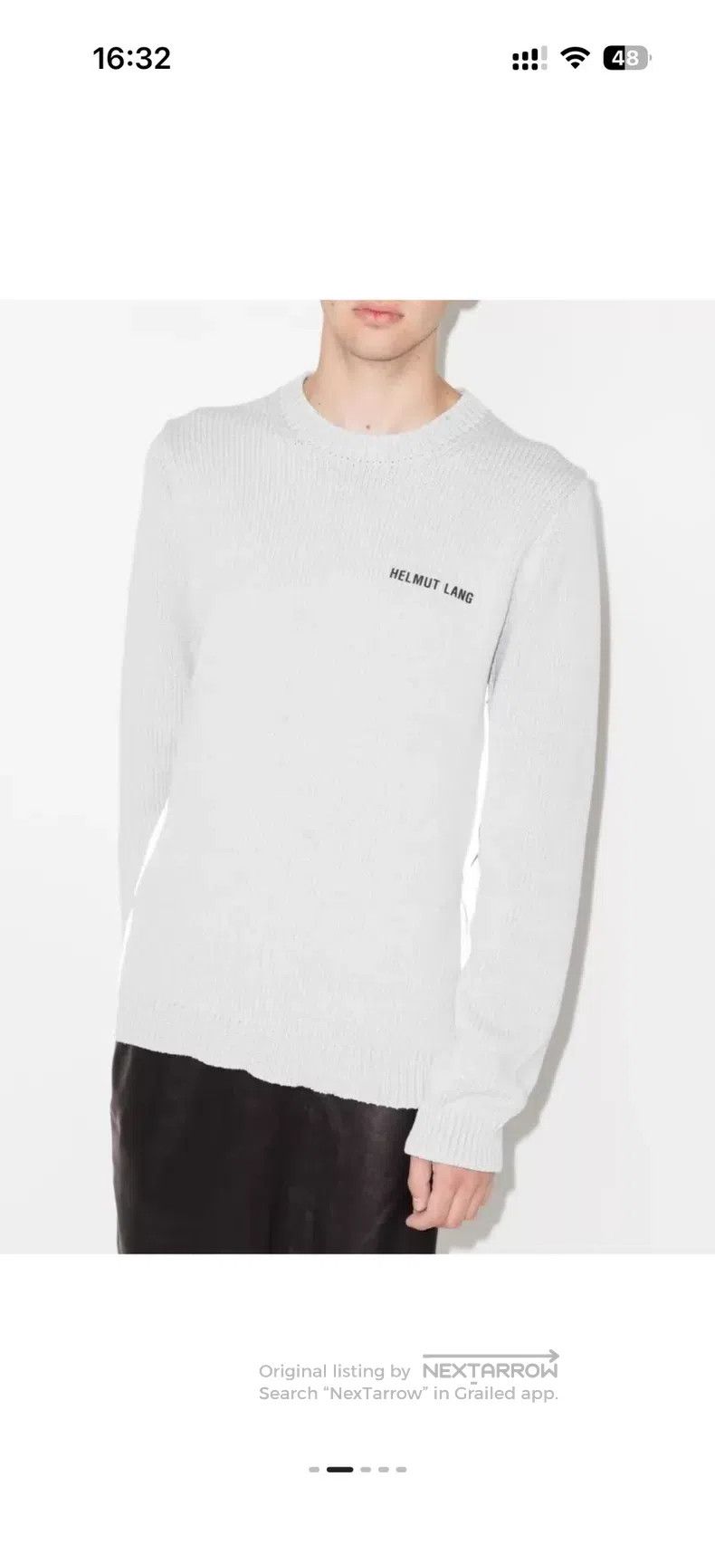 Helmut Lang Helmut Lang Ribbed Knit Contrast Reflective Sweater Size US XL / EU 56 / 4 - 7 Thumbnail