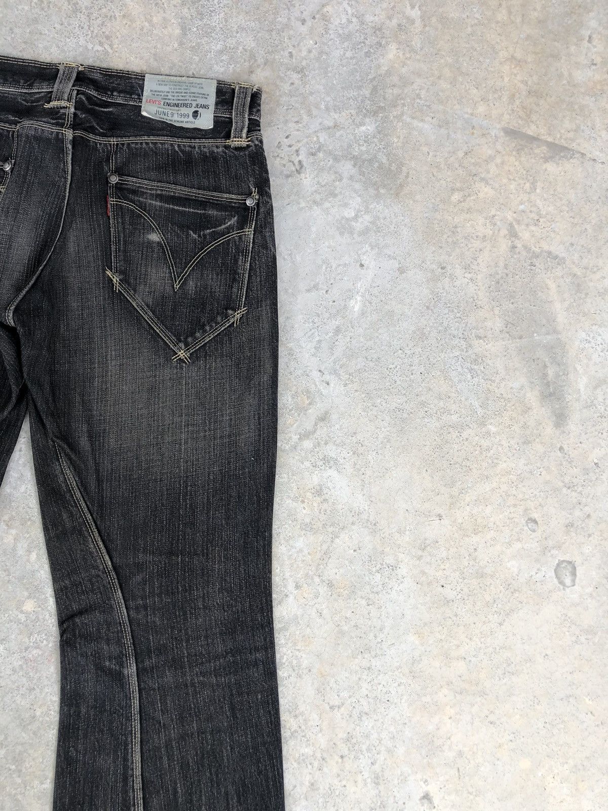 Levi's Y2k Levis Engineered Flared Jeans Distressed Jeans Size US 30 / EU 46 - 10 Thumbnail