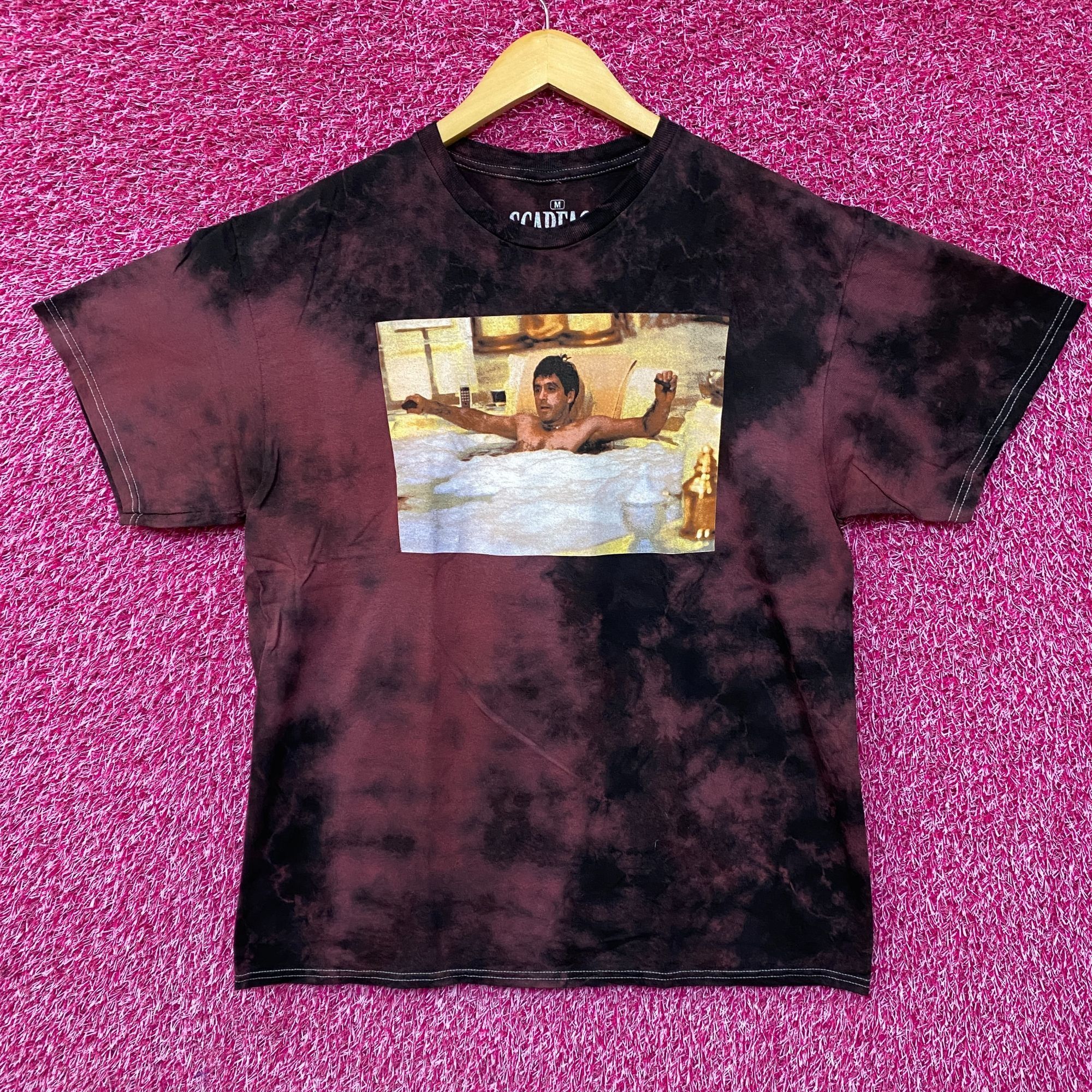 Other Scareface Tony Montana Maroon Tie Dye T-Shirt Medium Size US M / EU 48-50 / 2 - 1 Thumbnail