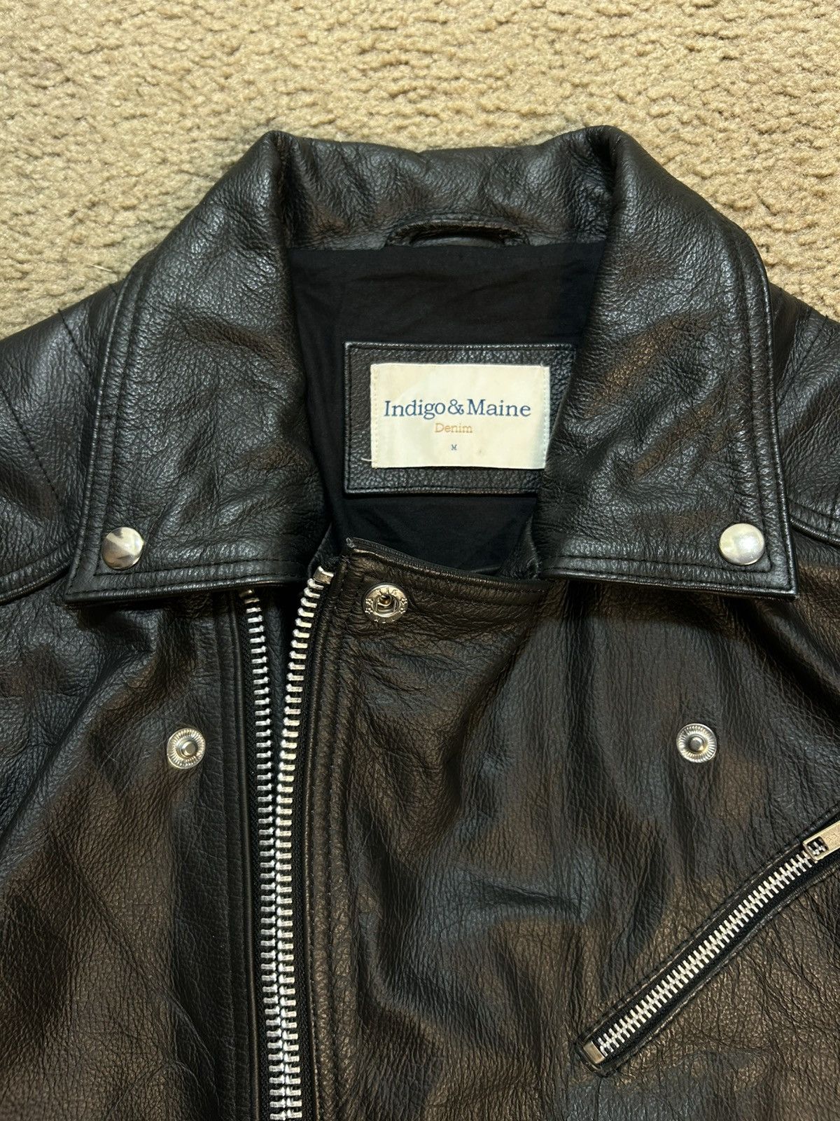 Other Black leather biker jacket Size US L / EU 52-54 / 3 - 3 Thumbnail
