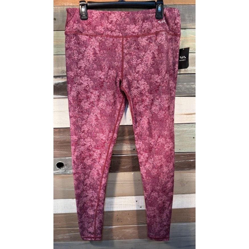 Disney Woman's BOOMBAH Colorful Pink Red Floral Leggings LARGE New Size 34" / US 12 / IT 48 - 1 Thumbnail