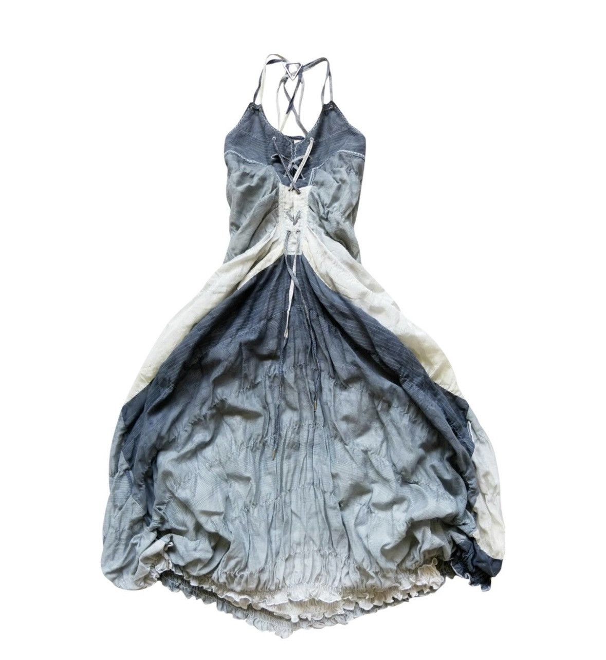 Marithe + Francois Girbaud MARITHÉ & FRANÇOIS GIRBAUD puffy midi dress blue and white Size M / US 6-8 / IT 42-44 - 1 Thumbnail
