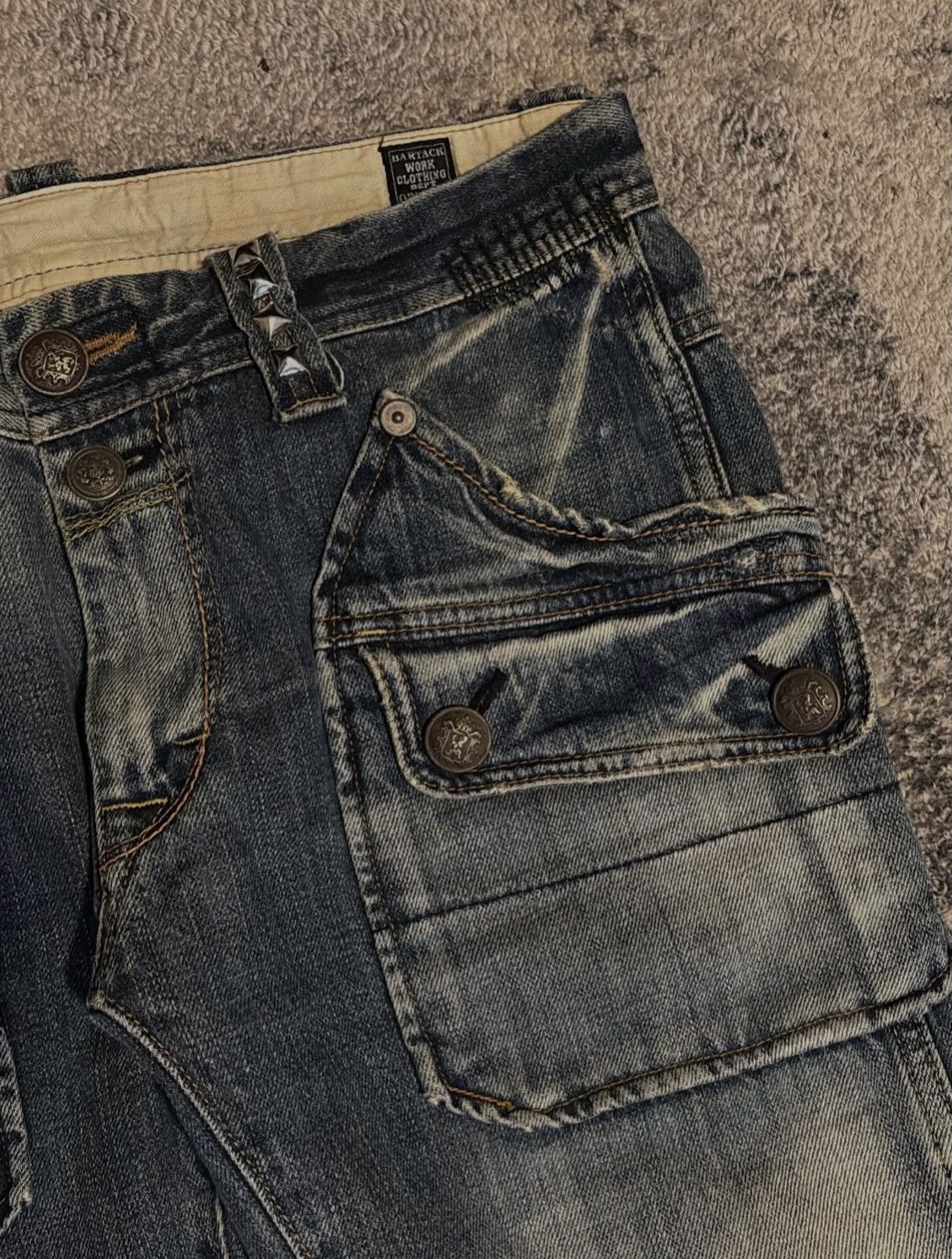 Hysteric Glamour Bartack Japanese Cargo Denim Size US 31 - 6 Thumbnail