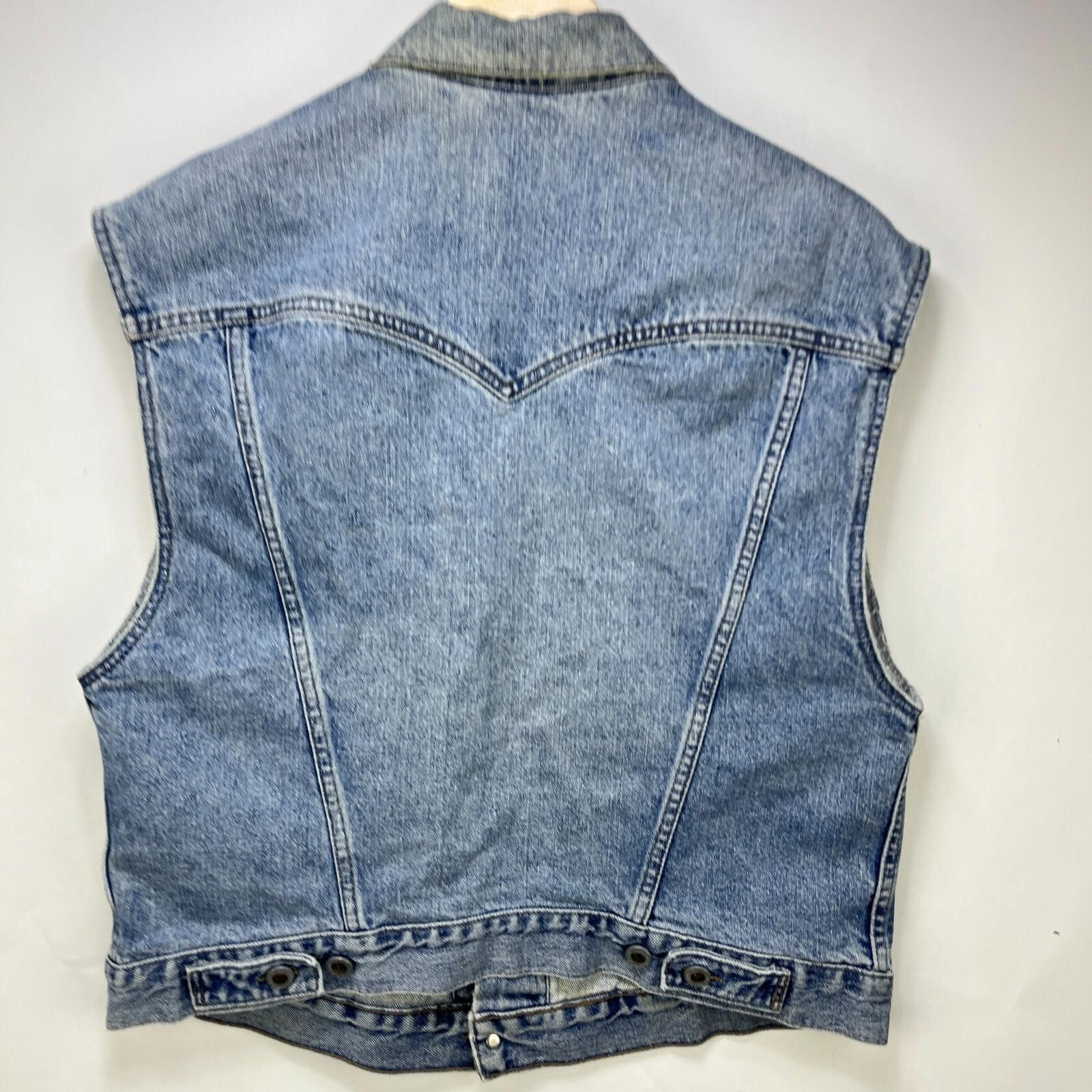 Levi's Vintage 90s Levis Silver Tab Denim Vest Jacket Medium Size US M / EU 48-50 / 2 - 11 Thumbnail