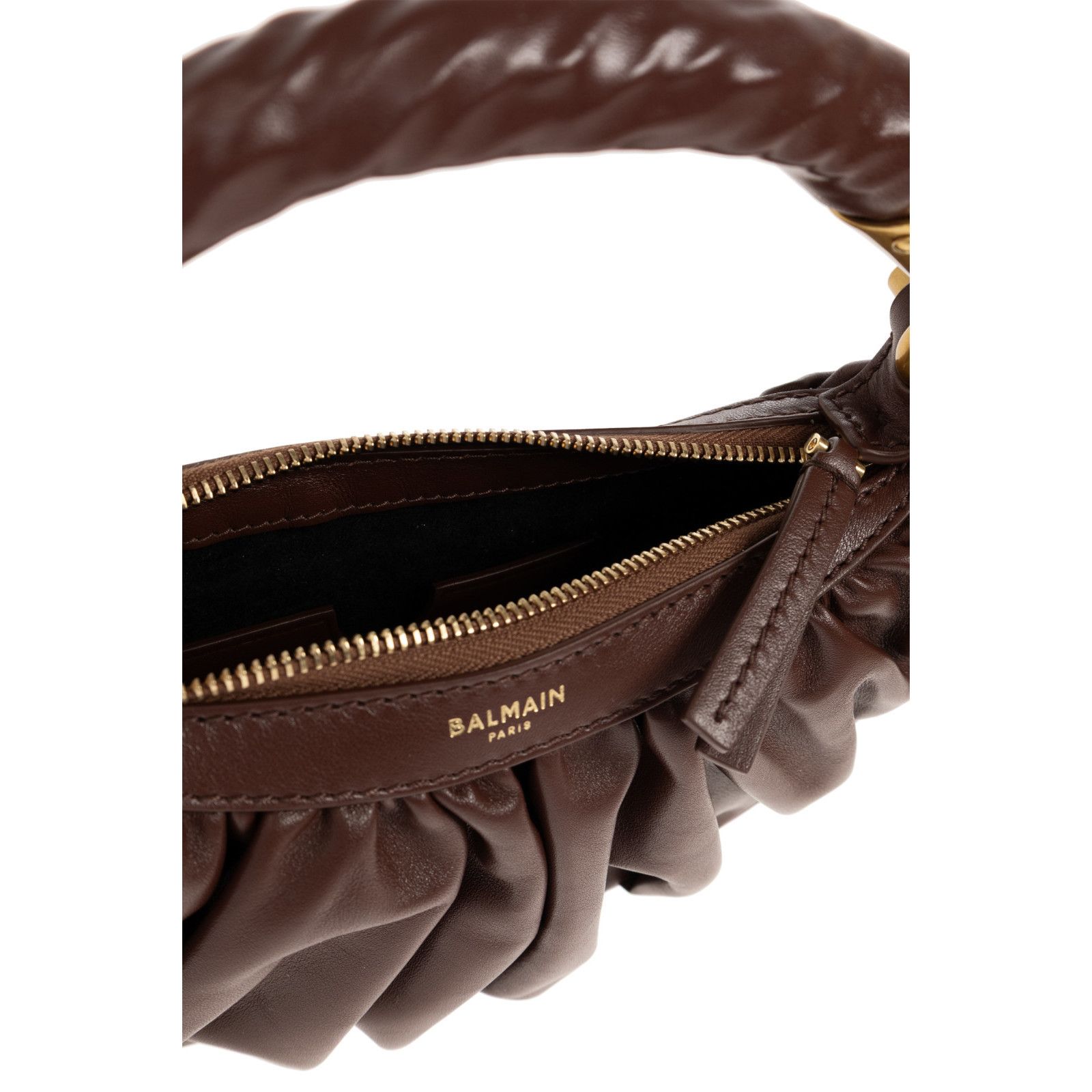 Balmain BALMAIN Ebene Mini Brown Top Handle Bag New & Authentic Size ONE SIZE - 4 Thumbnail