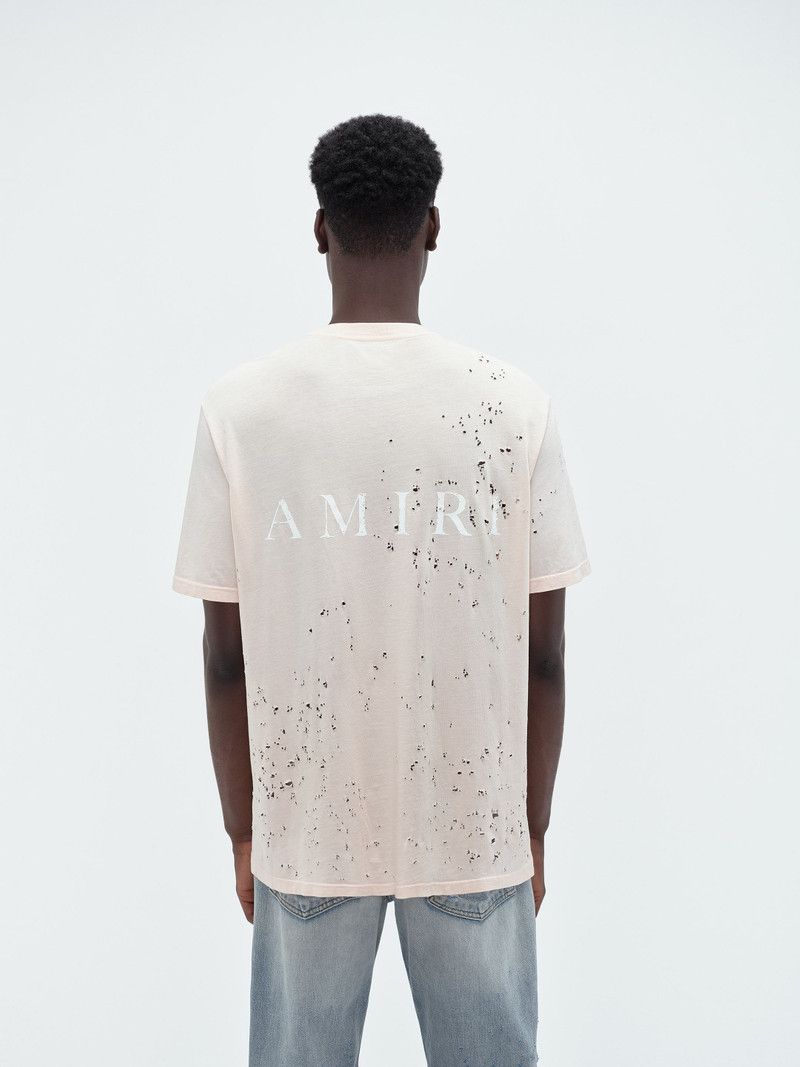 Amiri o1mle0426 Washed Shotgun Short Sleeve Tee Shirt in Neutrals Size US M / EU 48-50 / 2 - 4 Thumbnail