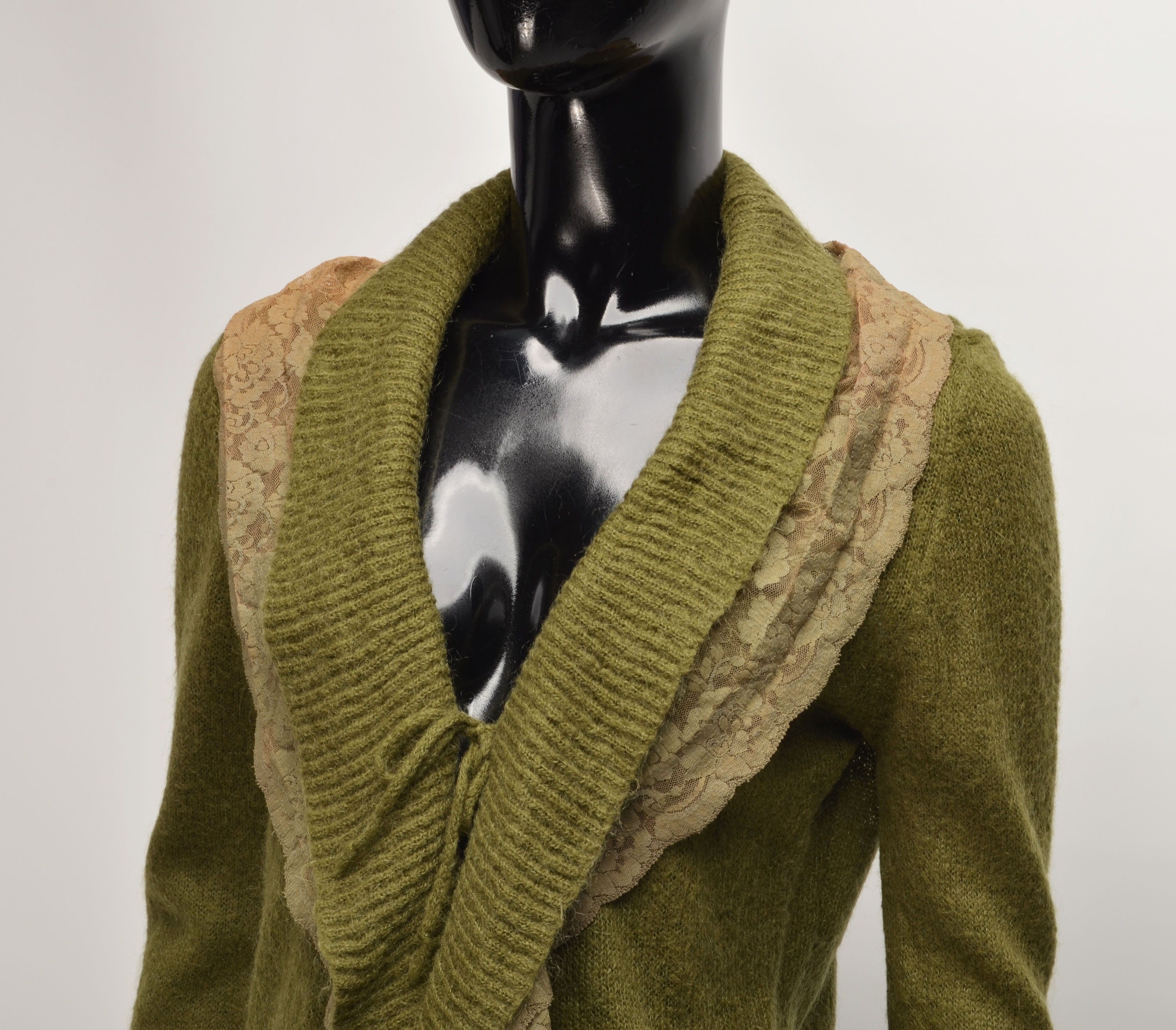 Other Vintage Peruggi Y2K Fairy Kid Mohair Blend Cardigan Size L / US 10 / IT 46 - 2 Thumbnail