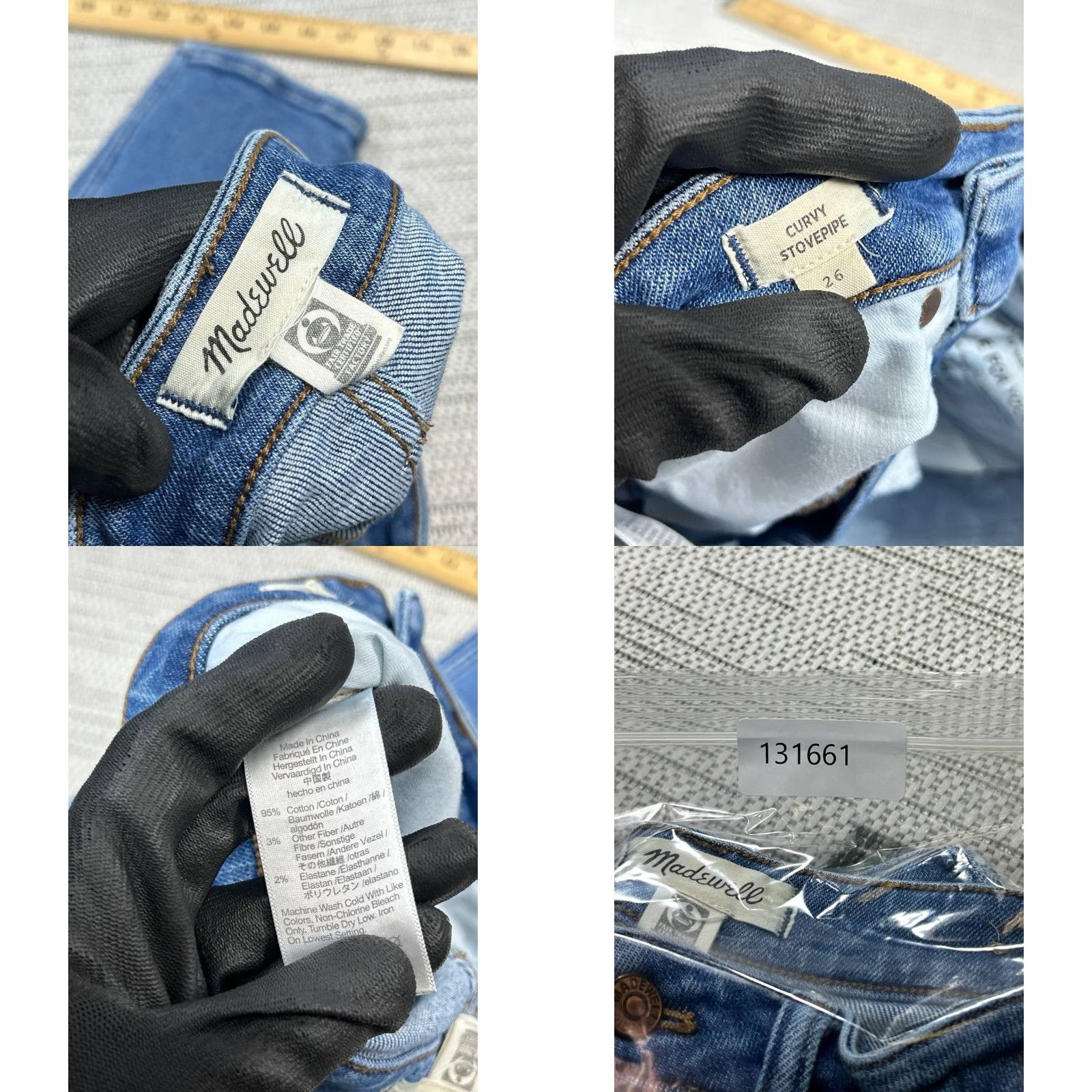 Madewell Madewell Curvy Stovepipe Jeans Women 26 Blue denim Cotton Stretch Straight 25x27 Jeans Size 26" / US 2 / IT 38 - 8 Thumbnail