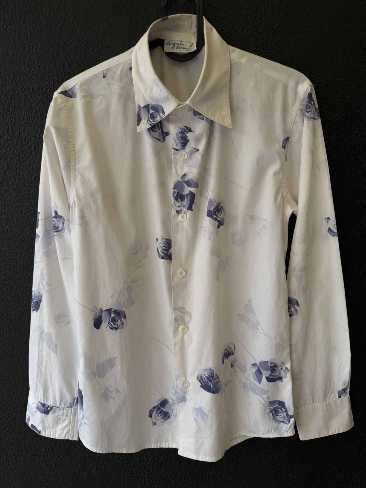agnes b. RARE Vintage agnès b. HOMME Paris Purple Rose Print Size US S / EU 44-46 / 1 - 1 Thumbnail
