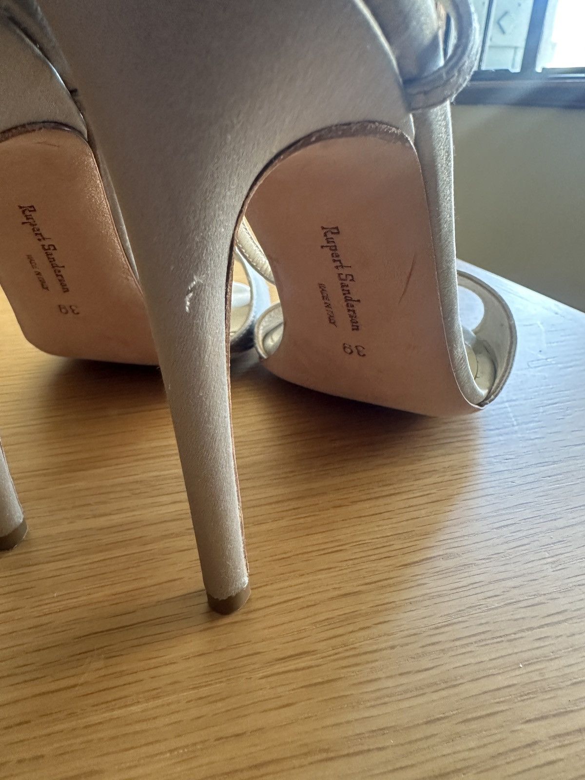 Rupert Sanderson Rupert Sanderson silver satin heels Size US 9 / IT 39 - 4 Thumbnail