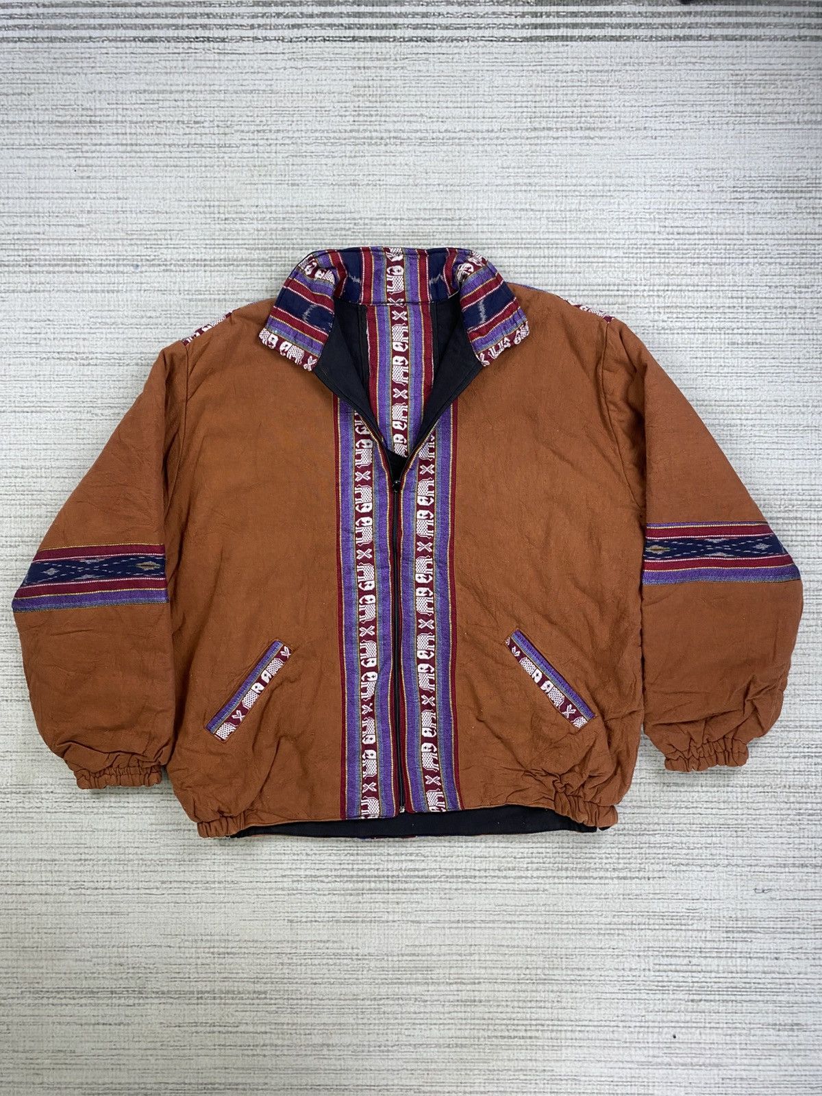 Designer × Japanese Brand Vintage Navajo Chimayo Native Style Reversible Jacket Size US L / EU 52-54 / 3 - 7 Thumbnail