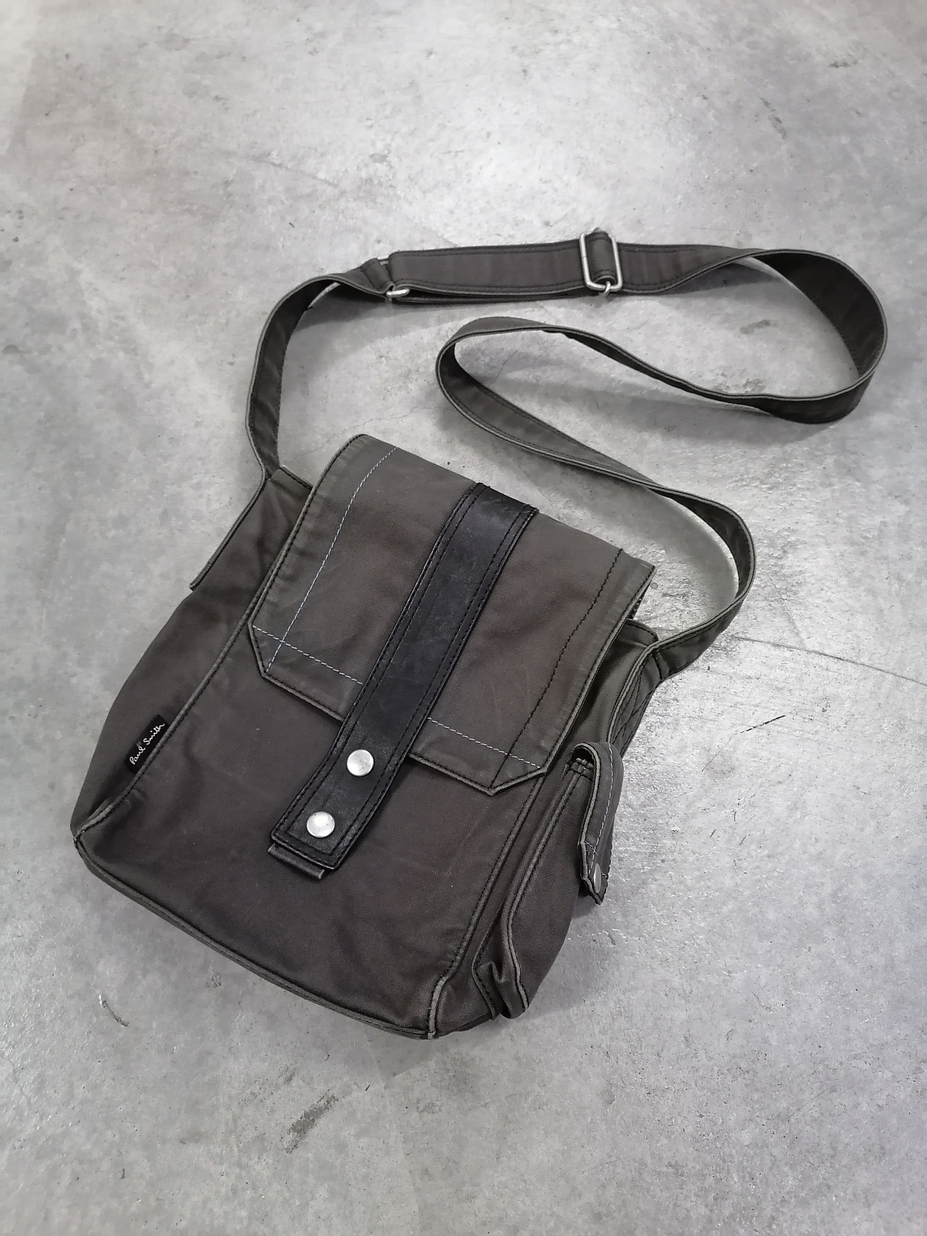 Paul Smith Waxed Canvas Sling / Crossbody Bag