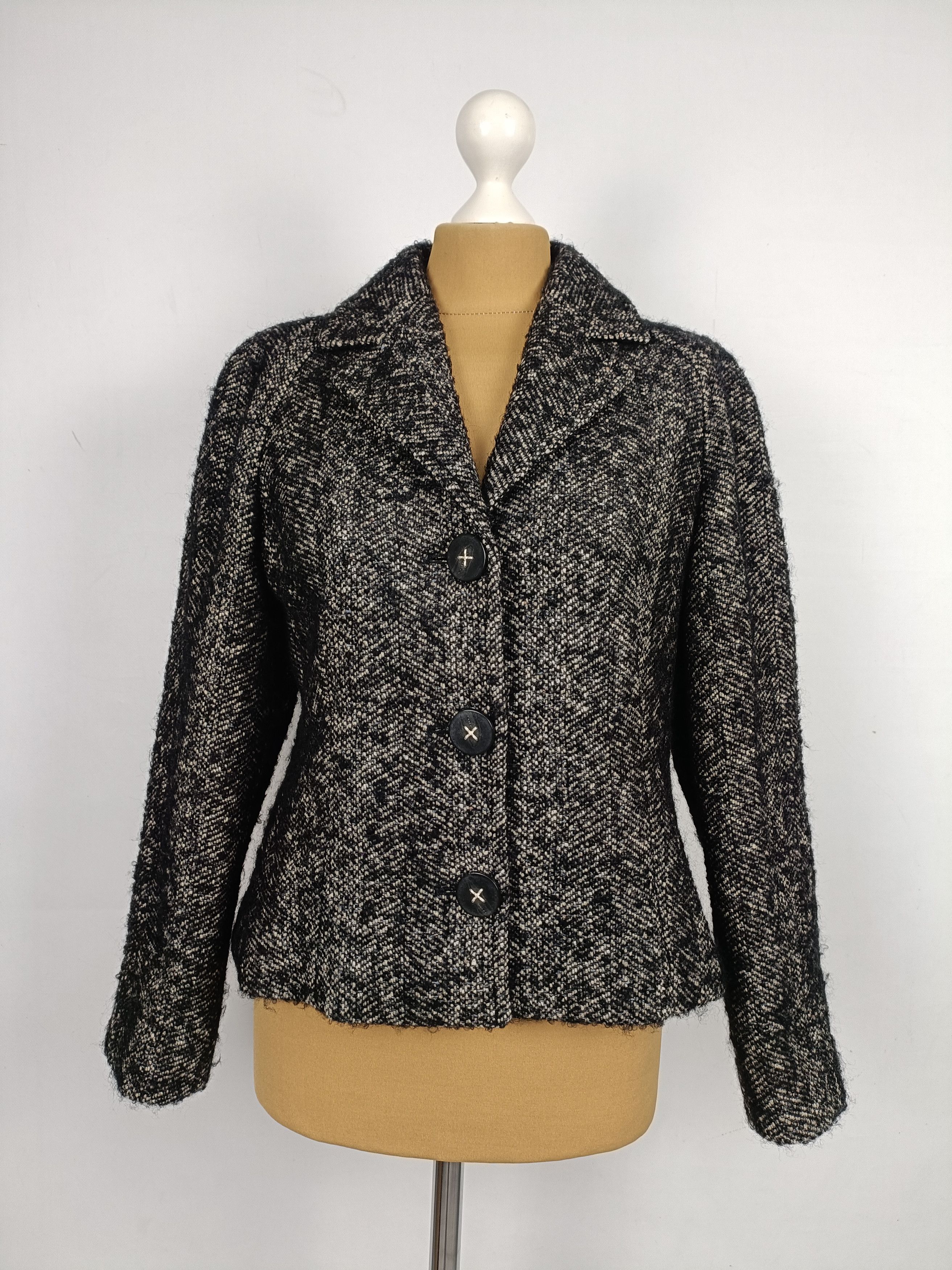 image of Max Mara Women's Gray Wool Silk Mohair Blazer Jacket ! in Grey (Size XL)