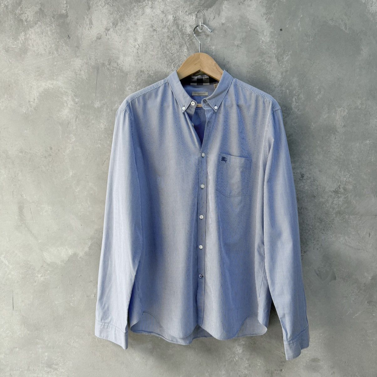 Burberry 2000’s Burberry Striped Pocket shirt logo Size US XXL / EU 58 / 5 - 1 Thumbnail