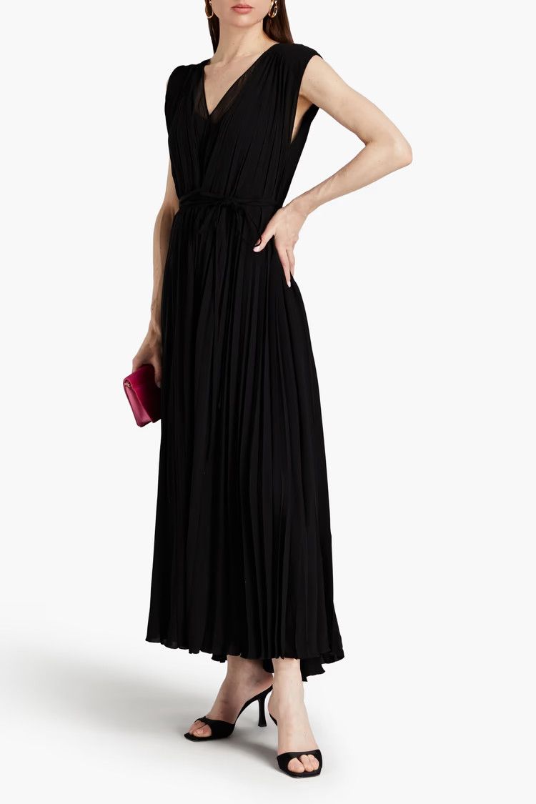 Valentino o1y0226 Maxi Dress in Black Size M / US 6-8 / IT 42-44 - 2 Thumbnail