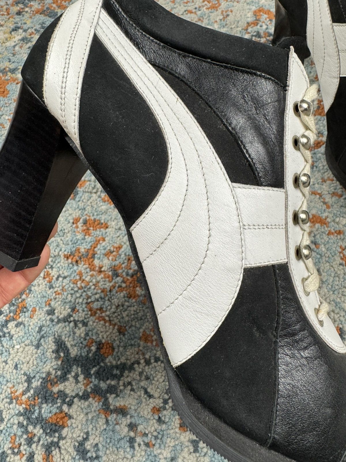 Puma 💥 GRAIL Rare vintage 90s Puma ankle boots heels avant garde Size US 9 / IT 39 - 9 Thumbnail