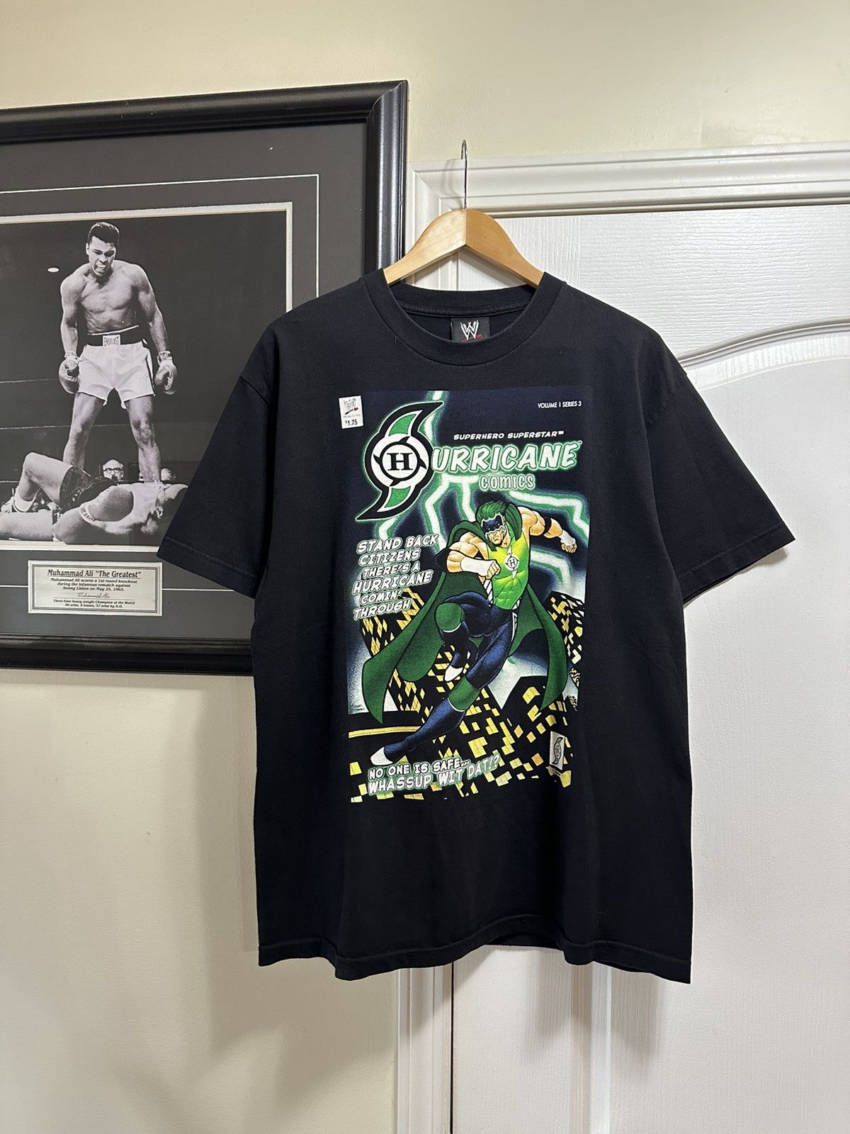 image of Vintage Wwe Hurricane (Chris Helms) Tee in Black, Men's (Size Large)