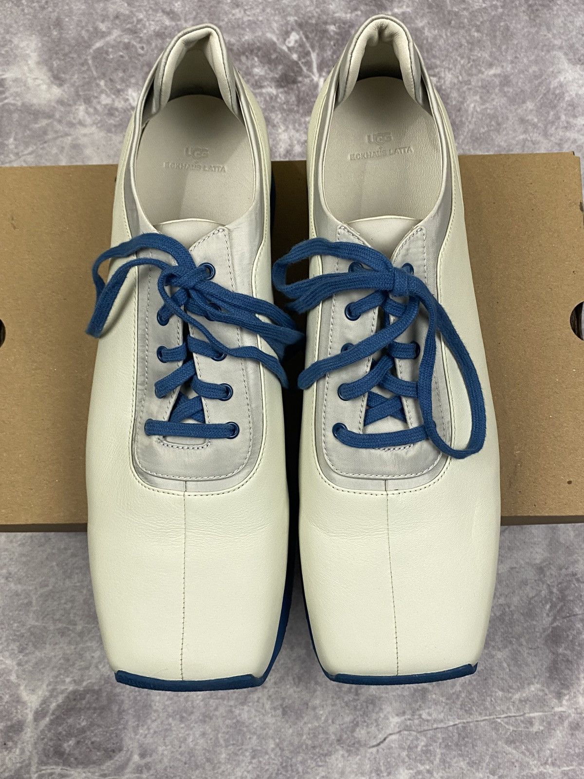 Eckhaus Latta Ugg X Eghaus Latta Square Toe Leather Low Top Sneakers Size US 11.5 / EU 44-45 - 3 Thumbnail