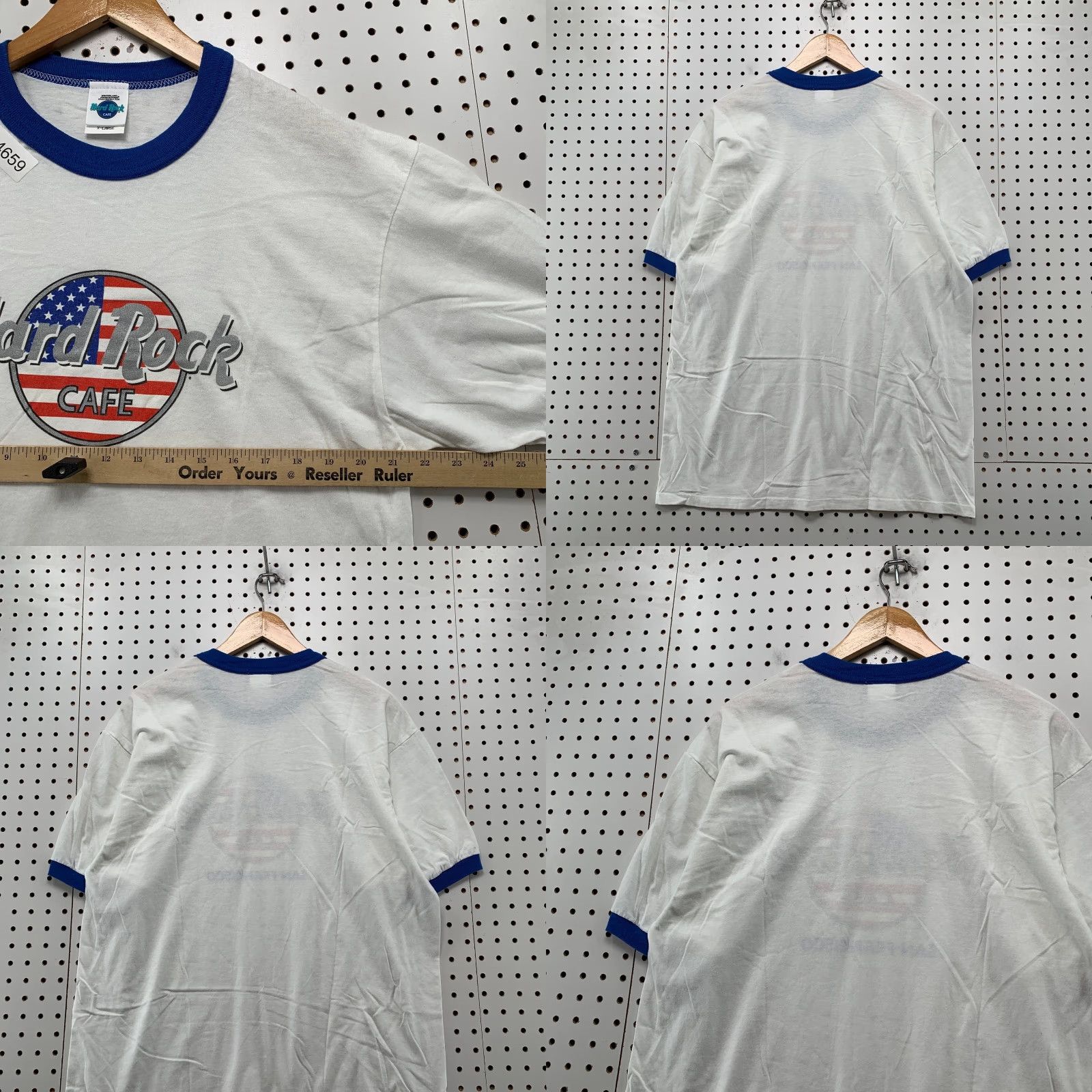 Hard Rock Cafe Vintage Hard Rock Cafe Shirts Mens XL White San Francisco USA Flag Made USA Size US XL / EU 56 / 4 - 8 Thumbnail