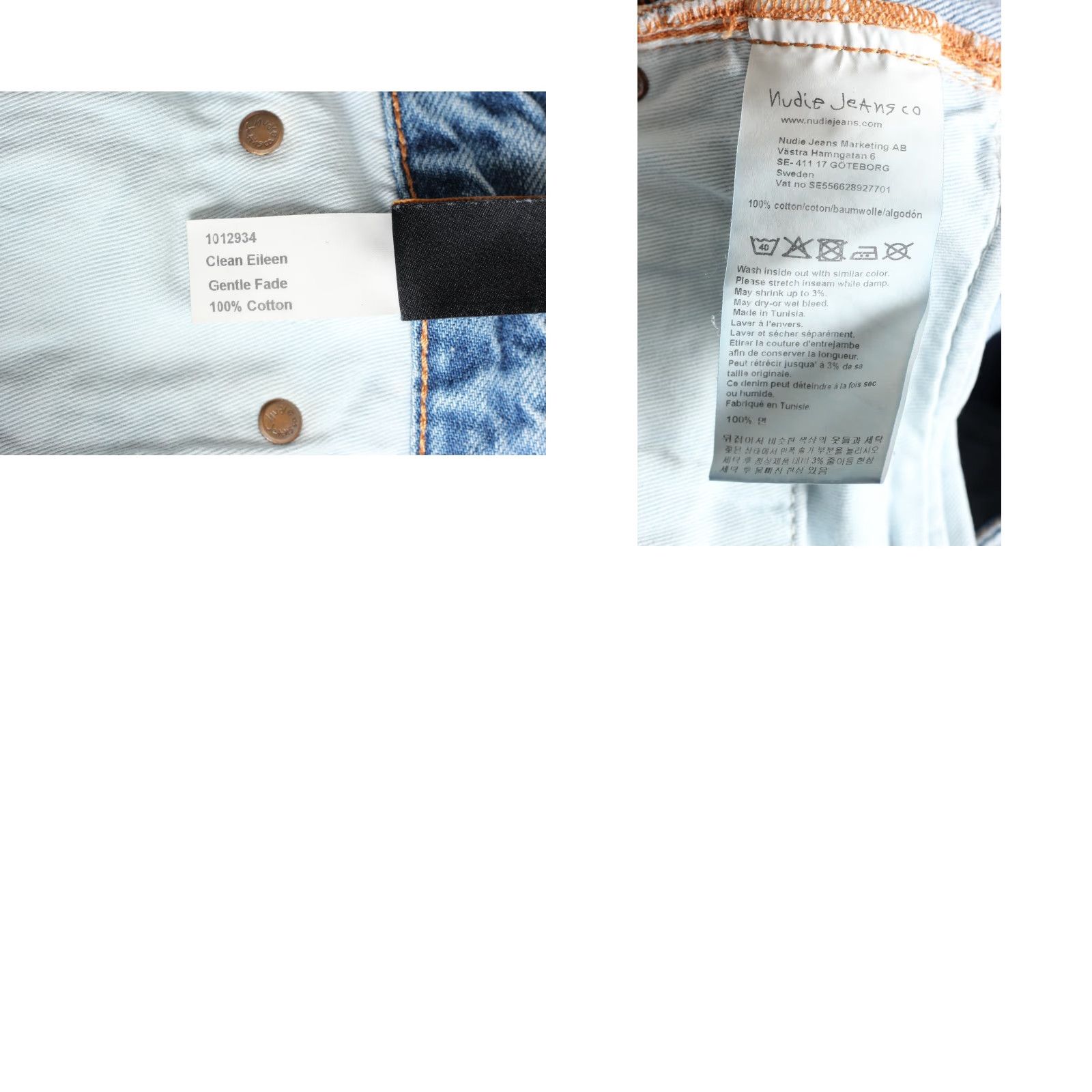 Nudie Jeans VINTAGE NUDIE JEANS CLEAN EILEEN GENTLE FADE Wide Leg Jeans Women W28 L32 DZ7177 DZ7177 Size 28" / US 6 / IT 42 - 8 Thumbnail