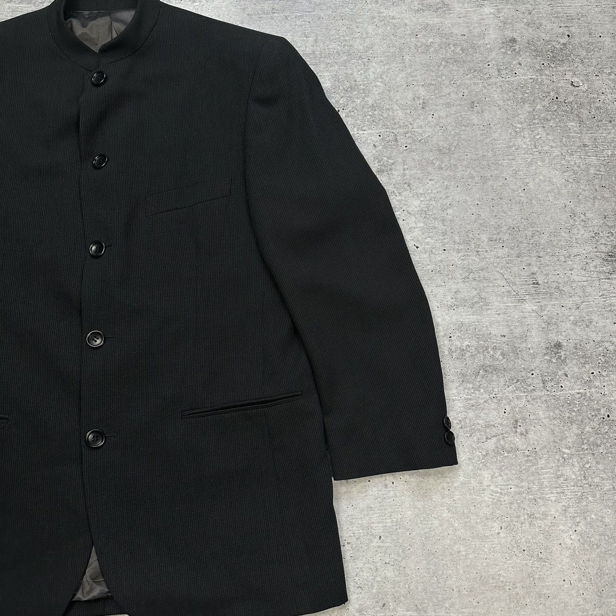 Kenzo Kenzo Homme Vintage Minimalist Wool Nehru Collar Suit Blazer Size 50R - 4 Thumbnail