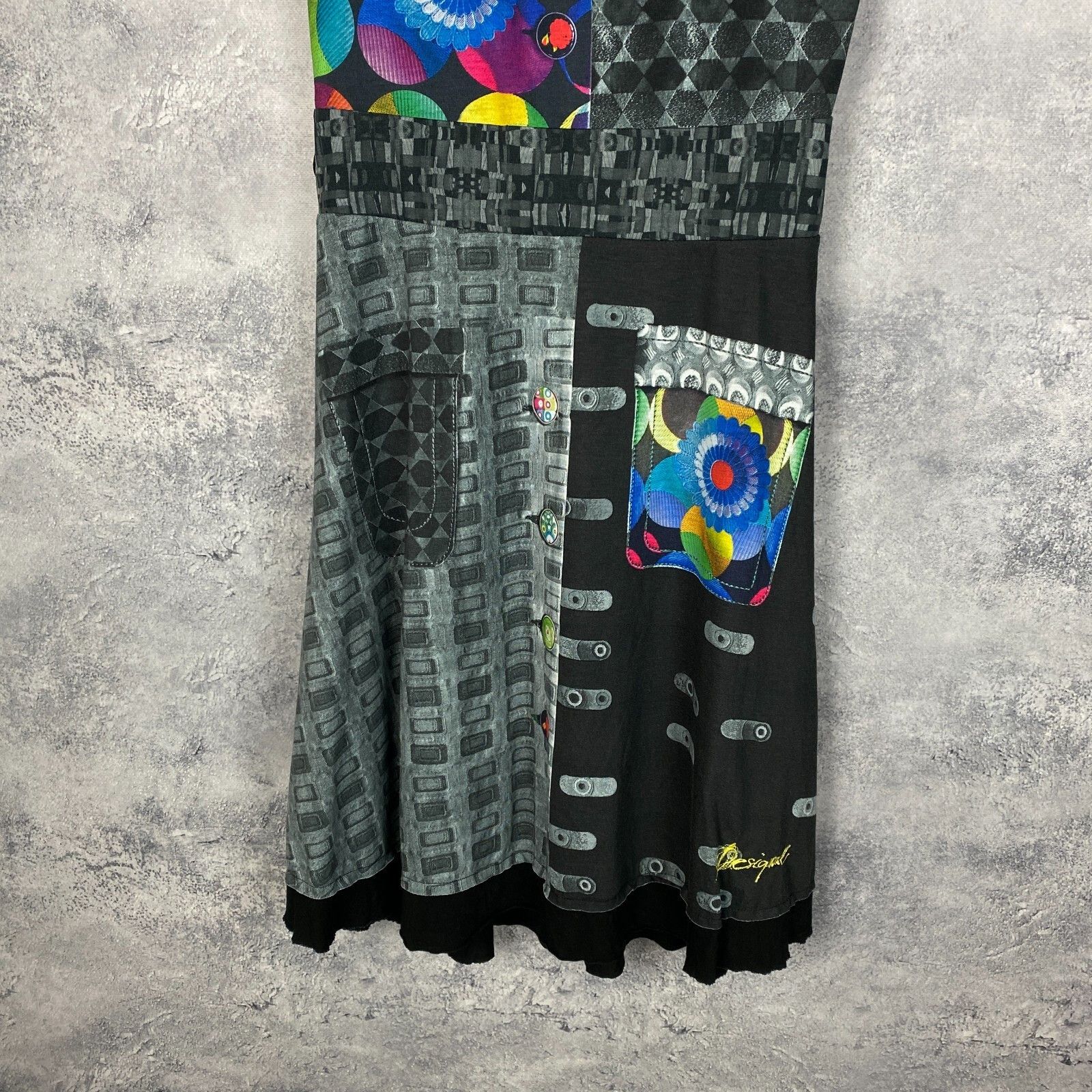 Desigual Desigual Dress Women's Size M Multicolor Short Sleeve ` Size M / US 6-8 / IT 42-44 - 3 Thumbnail
