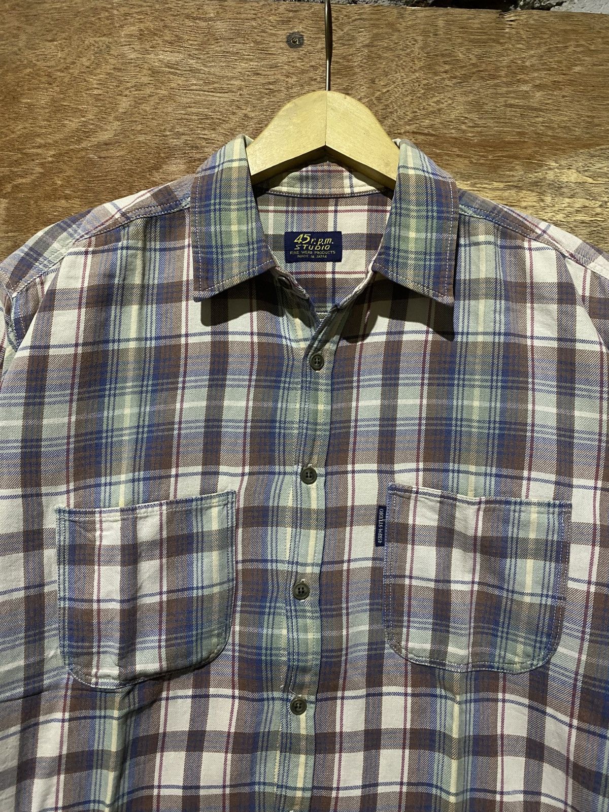 45rpm Vintage 45rpm plaid flannelshirt Size US L / EU 52-54 / 3 - 3 Thumbnail