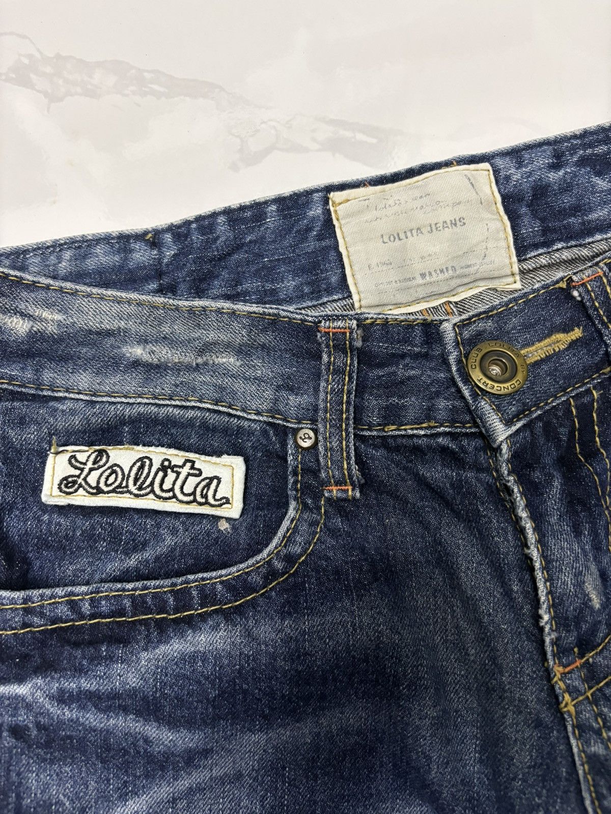 Japanese Brand 🔥VINTAGE LOLITA BY CONCERT CLUB DISTRESSED DENIM JEANS Size 30" / US 8 / IT 44 - 8 Thumbnail