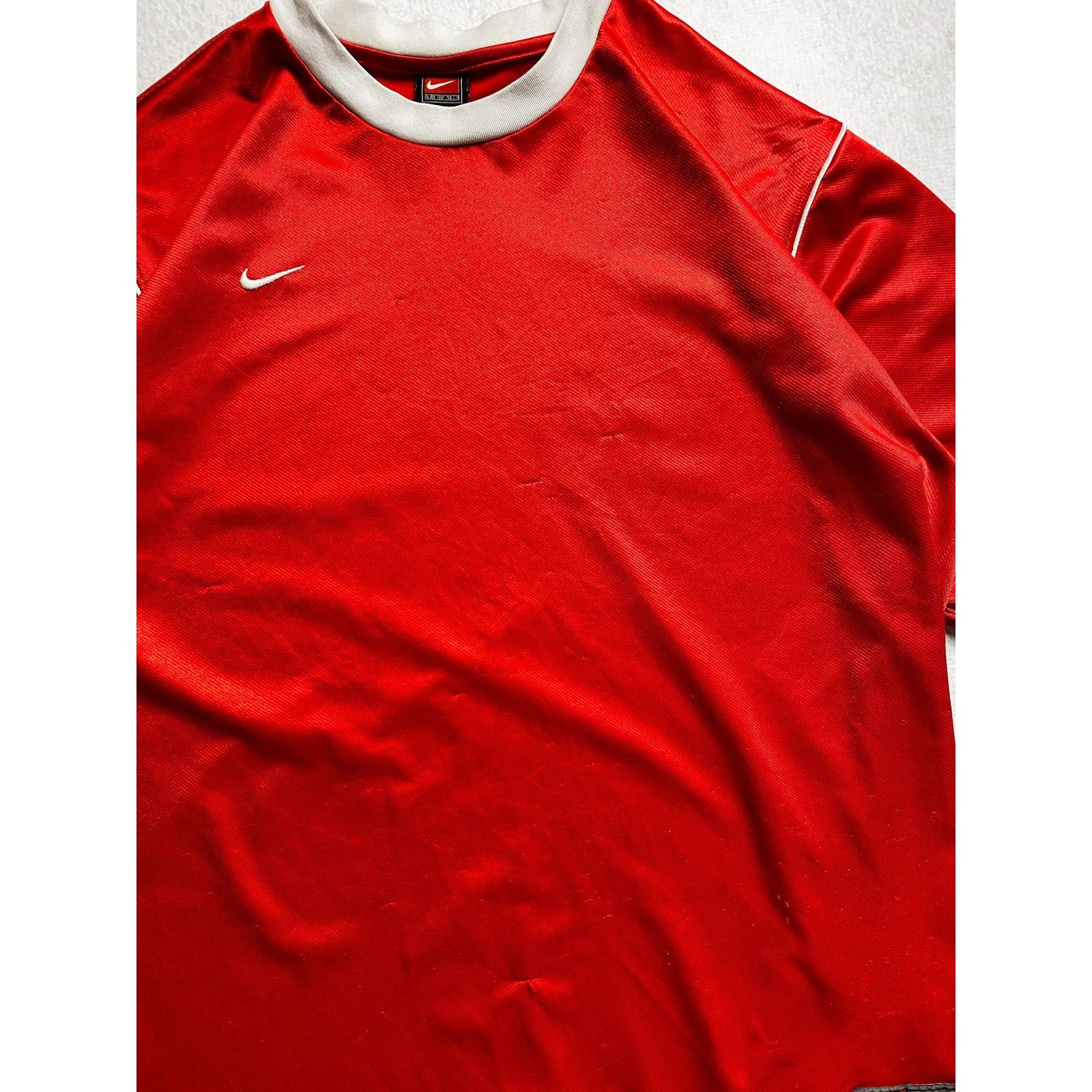 Nike Vintage 90s Nike Red Crewneck Jersey Shirt - Men's XL Size US XL / EU 56 / 4 - 4 Thumbnail