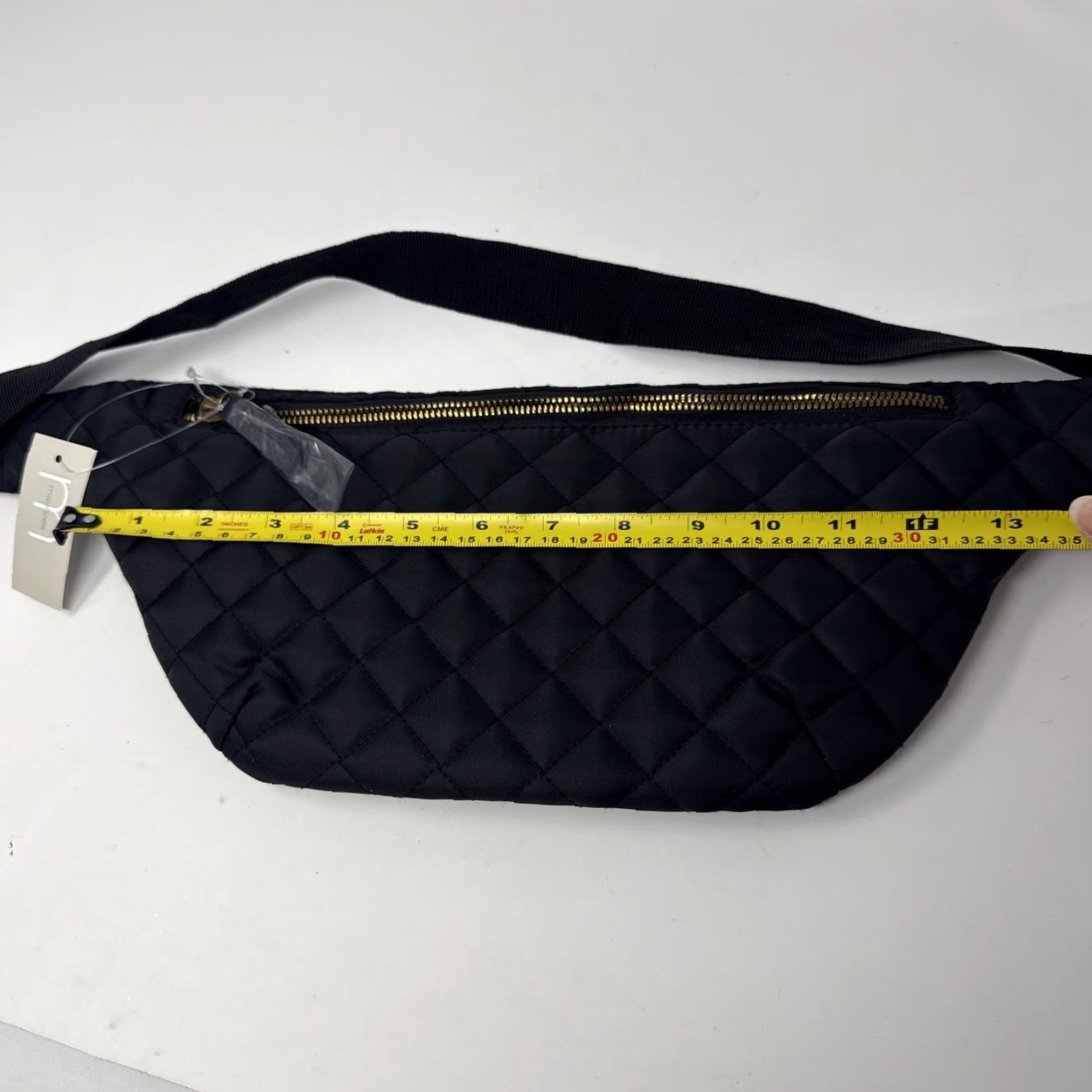 Vintage Maurices Fanny Pack Classic Nylon Quilted Large Red Interior Belt Bag Womens Size ONE SIZE - 5 Thumbnail