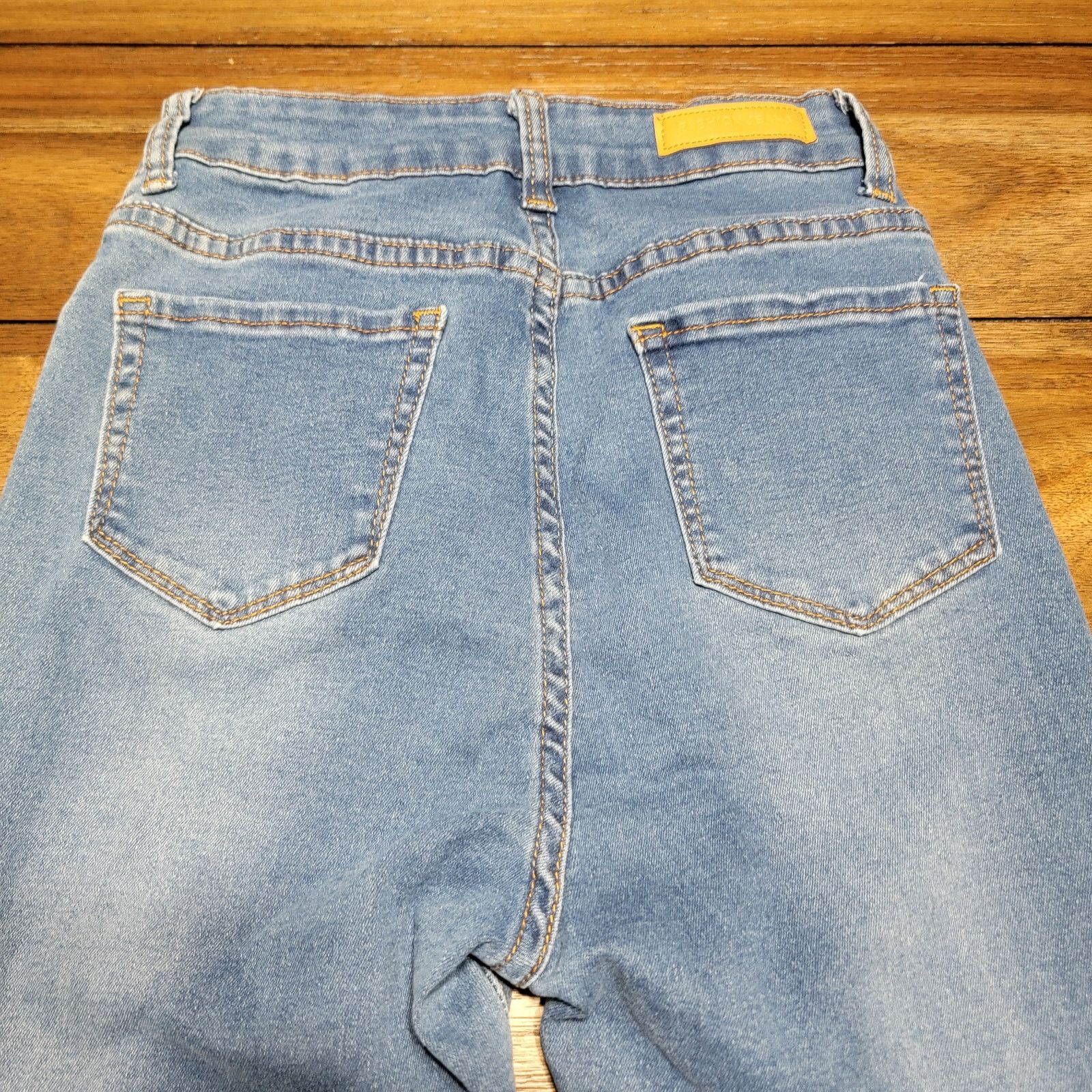 Shein Shein Denim Flare Jeans w/ Raw Hem - Size Small 4 Size 22" - 4 Thumbnail