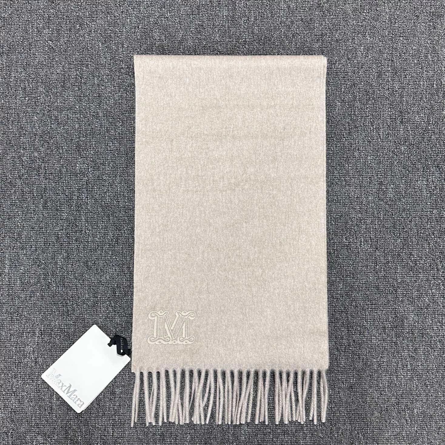 Max Mara MaxMara oatmeal 100% cashmere scarf Size ONE SIZE - 2 Thumbnail