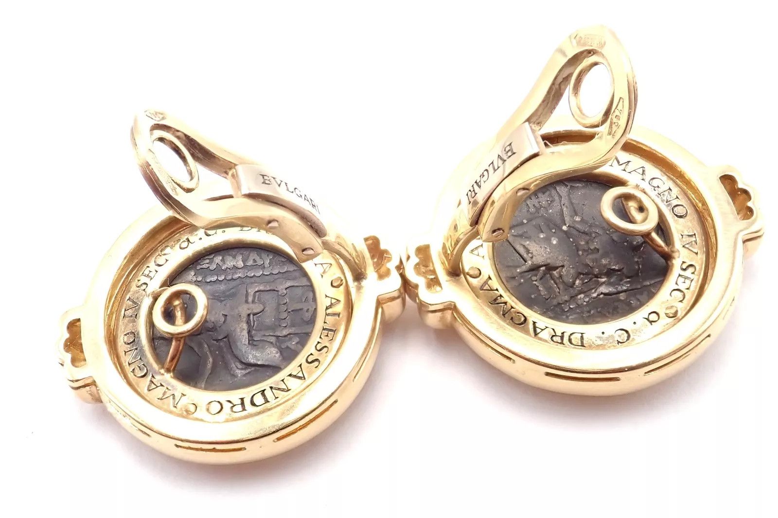 Bvlgari Bulgari Bvlgari 18k Alexander The Great Coin Moneta Earrings Size ONE SIZE - 8 Thumbnail