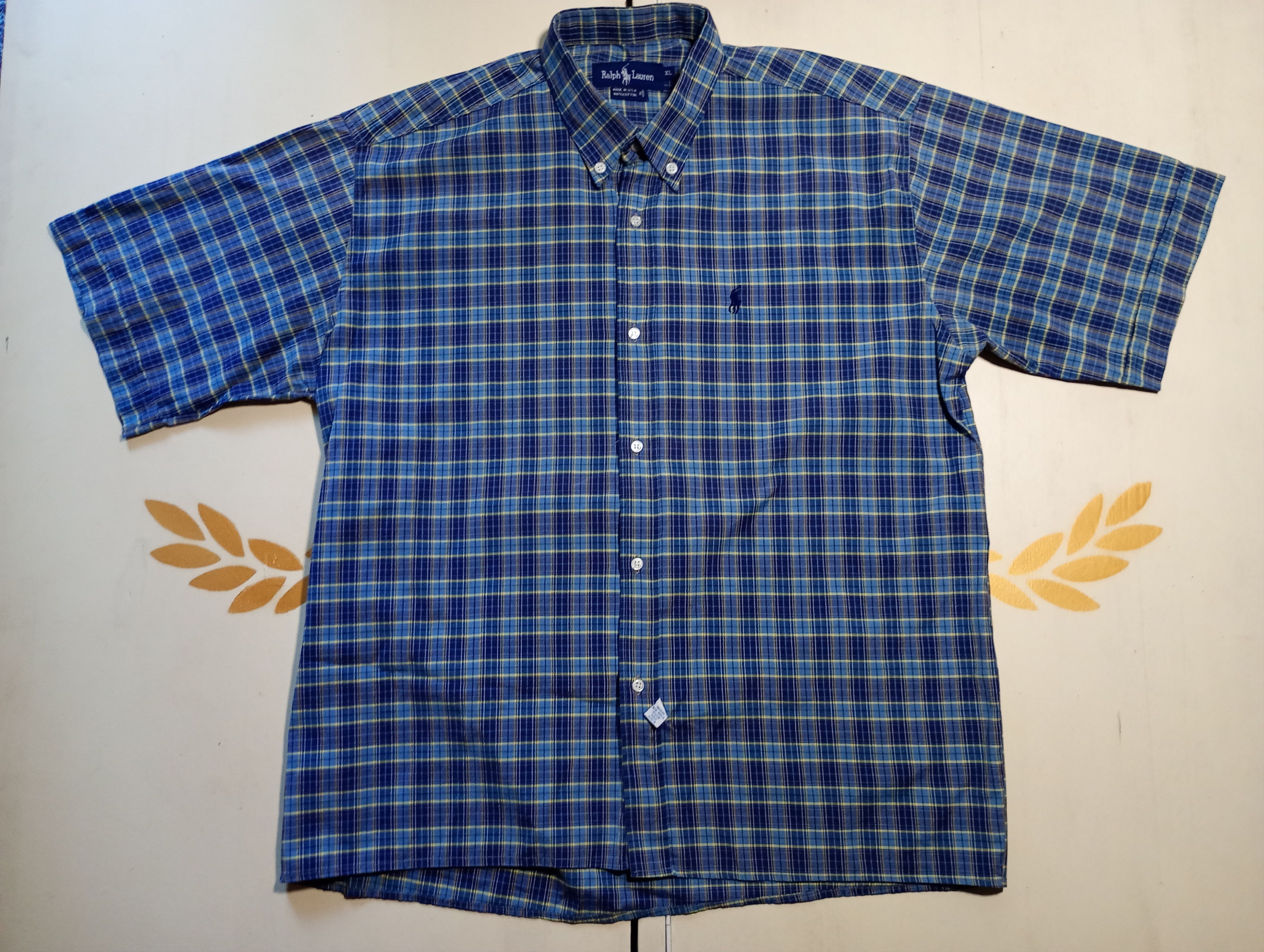 Ralph Lauren Ralph Lauren Checkered Shirt Vintage Made in USA Size US XL / EU 56 / 4 - 1 Thumbnail