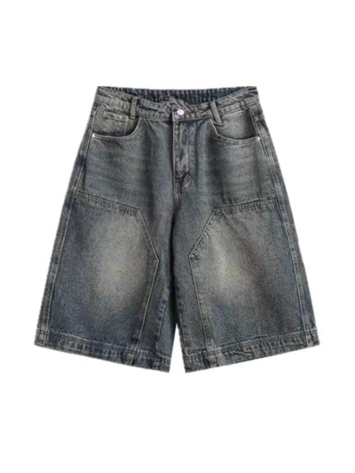 Japanese Brand × Jean Retro straight leg wide leg washed denim shorts Size US 30 / EU 46 - 5 Thumbnail