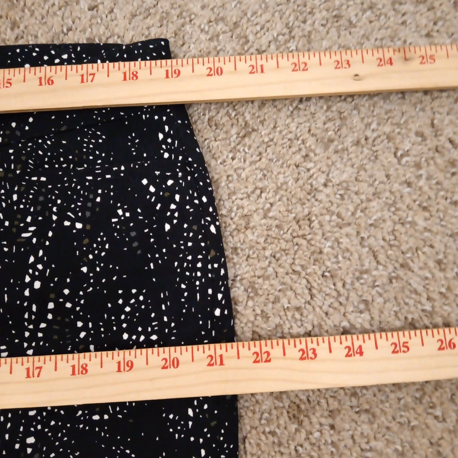 Apt. 9 Apt 9 Pants Womens 16 Black Geometric Straight Leg Cotton Blend Ankle Size 16 Regular Inseam 27 Womens Size 38" / US 16 / IT 52 - 3 Thumbnail