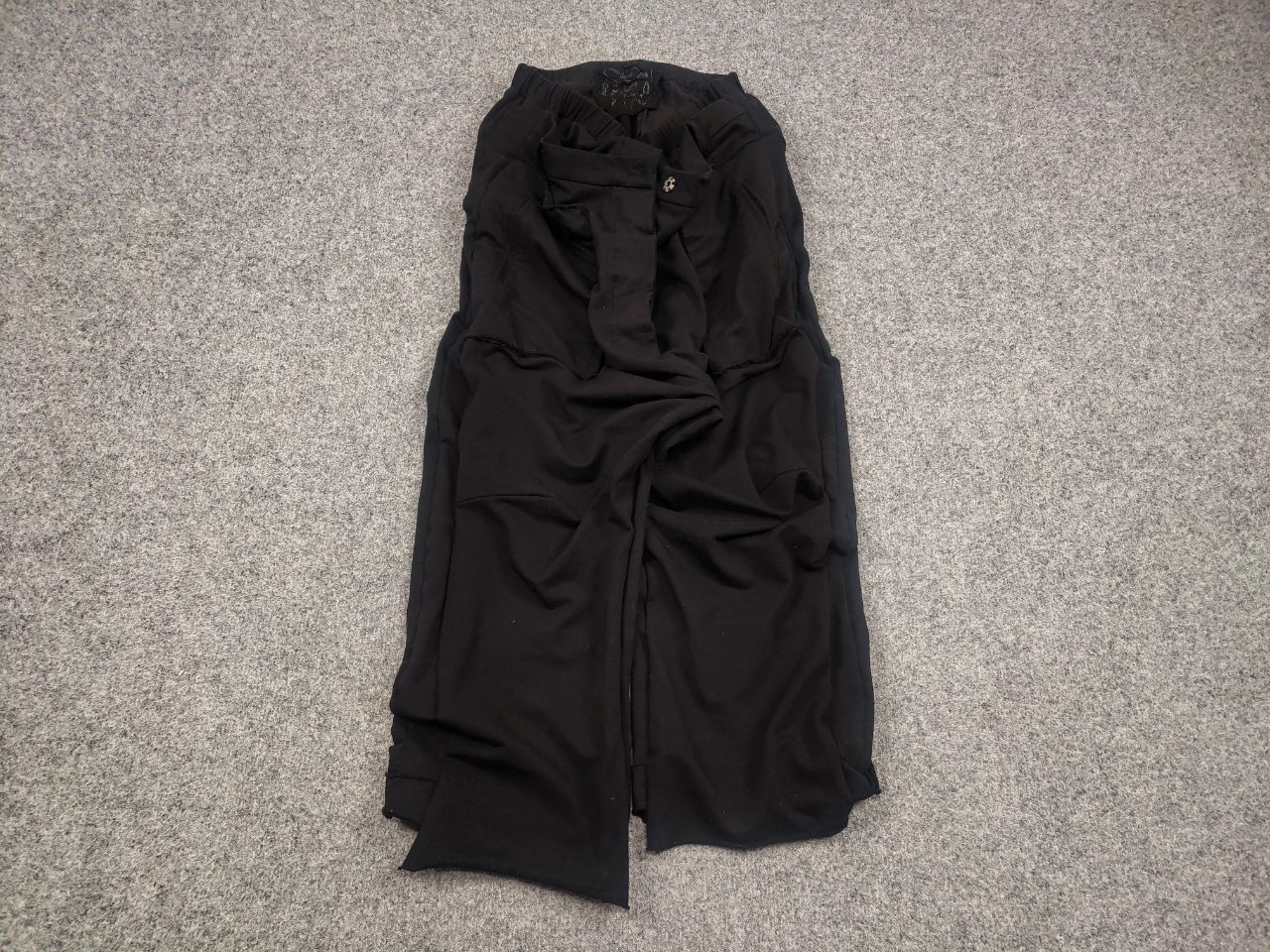 Designer Barbara Speer Design Avant Garde Harem Black double Pants Size 32" / US 10 / IT 46 - 2 Thumbnail