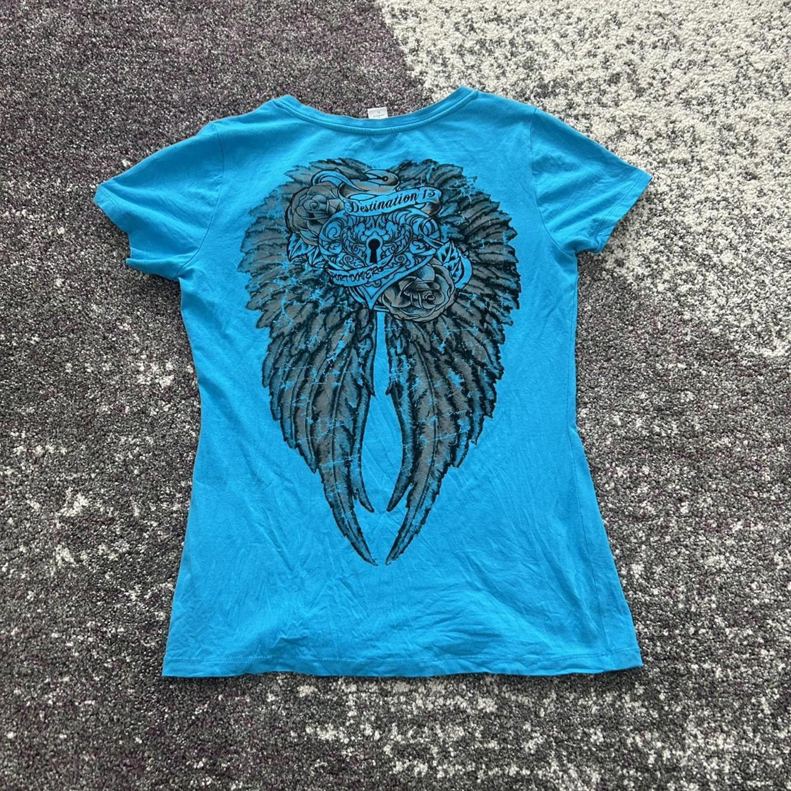 Other Destination 13 Rhinestone Angel Wing Tee — Port Dover 2012 Size XL / US 12-14 / IT 48-50 - 1 Thumbnail