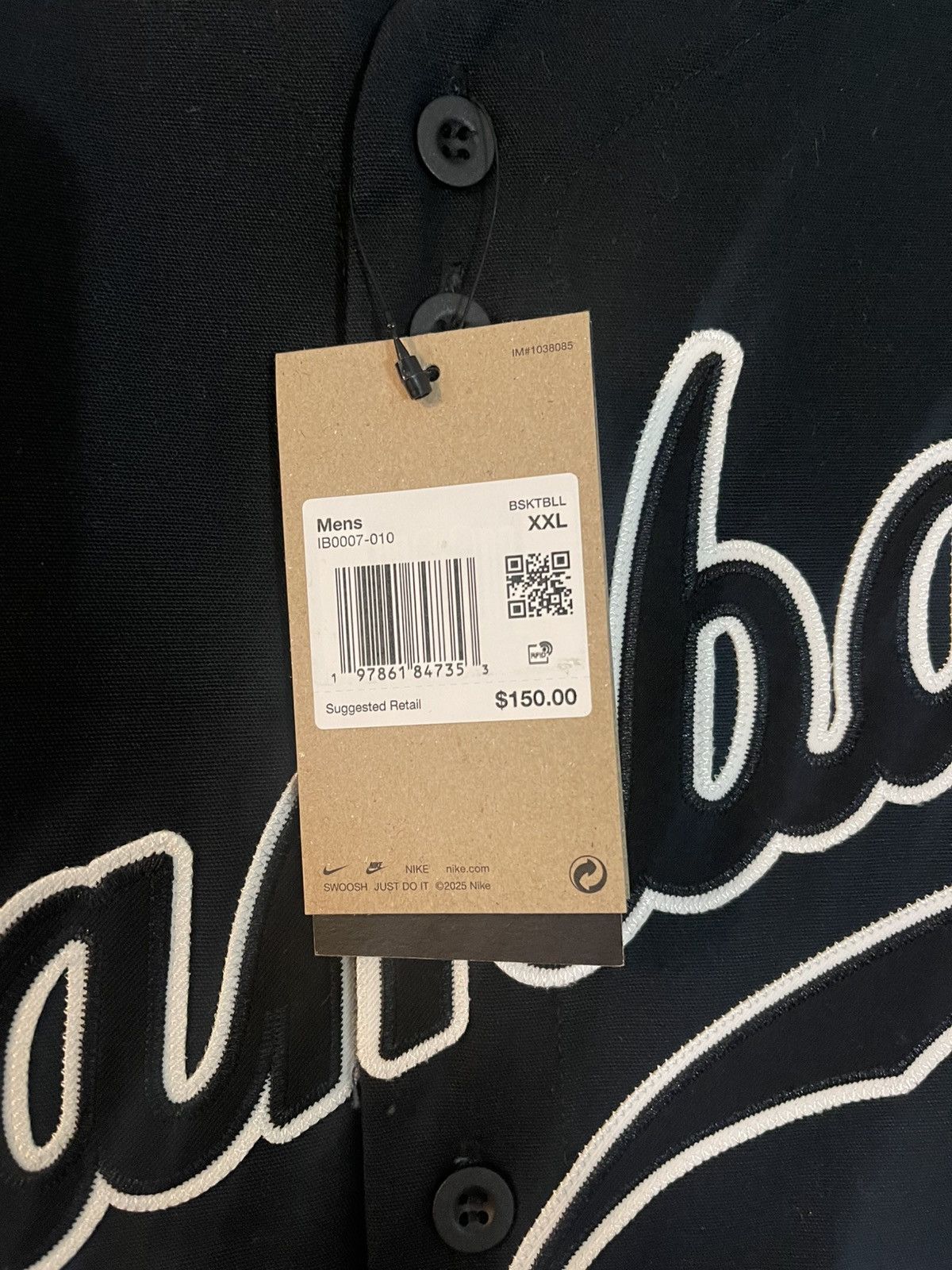 Nike Mamba baseball jeresy (Black) Size US XXL / EU 58 / 5 - 2 Thumbnail