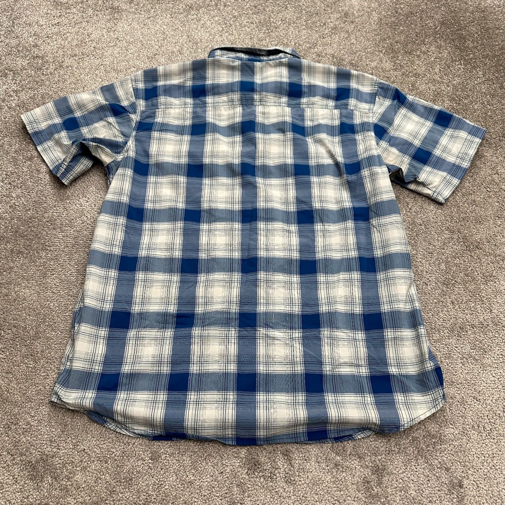 Vintage Columbia Omni Wick Shirt Mens Blue Plaid Short Sleeve Button-Up Casual Outdoor Top Size US L / EU 52-54 / 3 - 2 Thumbnail