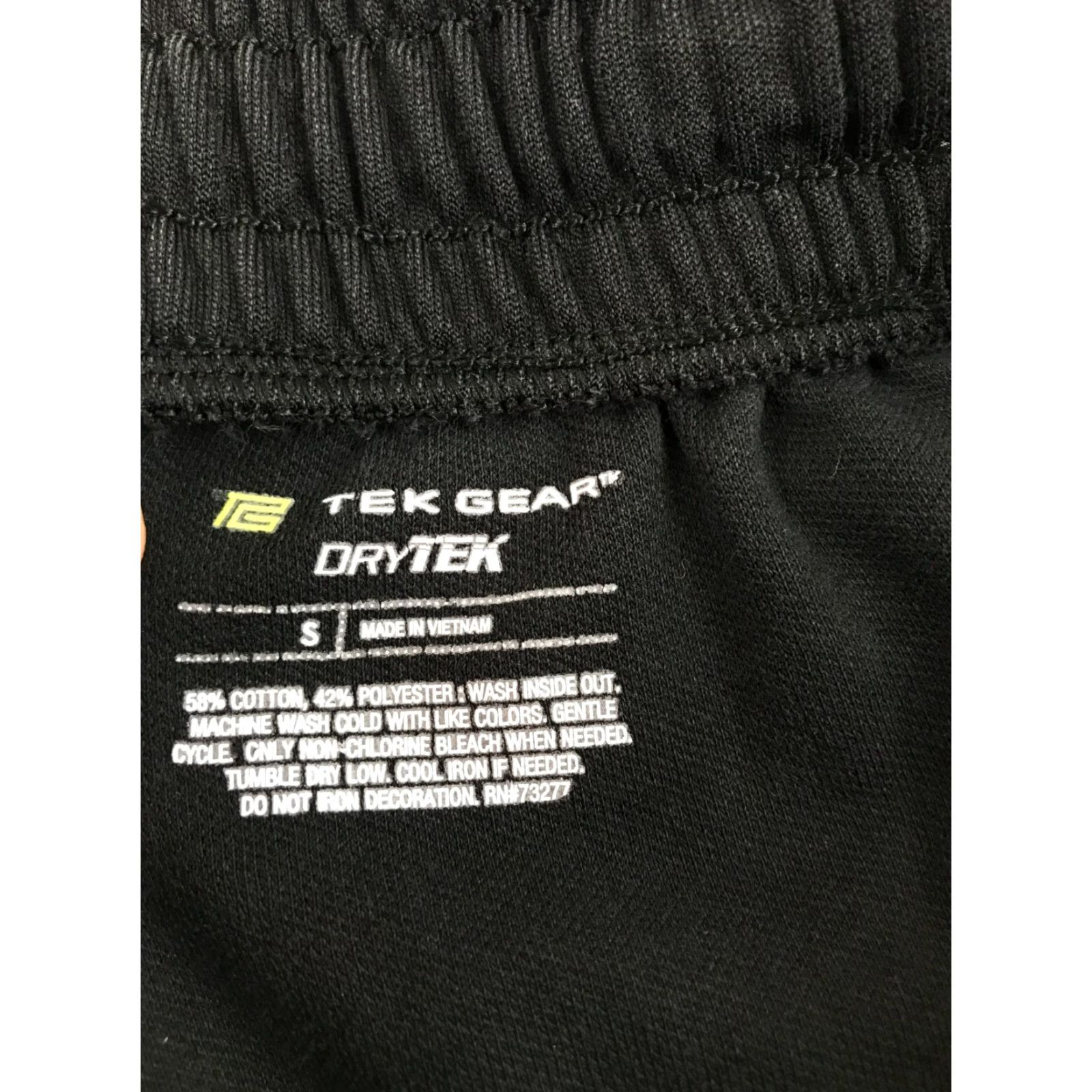 Tek Gear Tek Gear Jogger Mens Size S Solid Black DryTek Sweatpants w/ Pockets Pull On Size US 27 - 7 Thumbnail