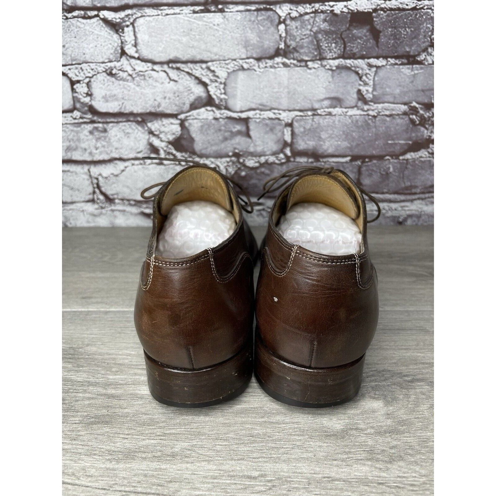 Santoni Santoni Brown Leather Apron Toe Loafers Oxfords Dress Shoes Size US 10 / EU 43 - 5 Thumbnail