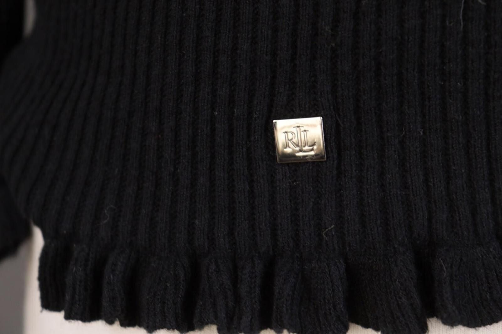 Lauren Ralph Lauren Lauren Ralph Lauren Black Ribbed Knit Sweater Size L Size L / US 10 / IT 46 - 4 Thumbnail